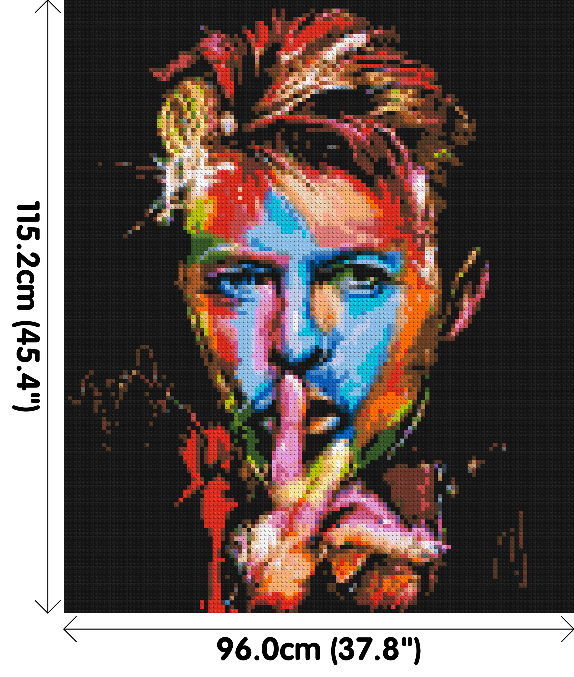 David Bowie - Brick Art Mosaic Kit 5x6 dimensions