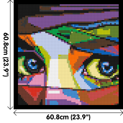 Colourful Gaze - Brick Art Mosaic Kit 3x3 large