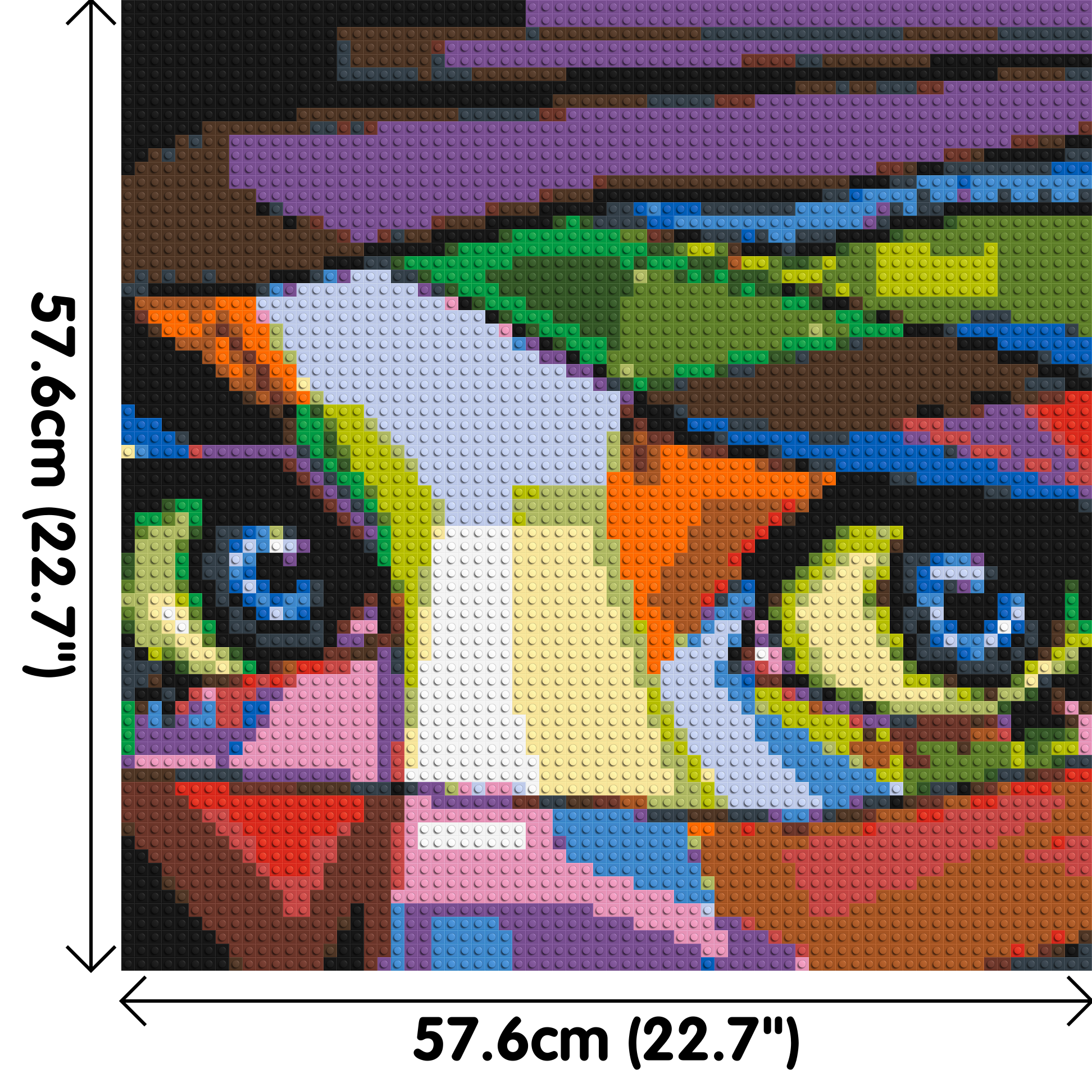 Colourful Gaze - Brick Art Mosaic Kit 3x3 dimensions