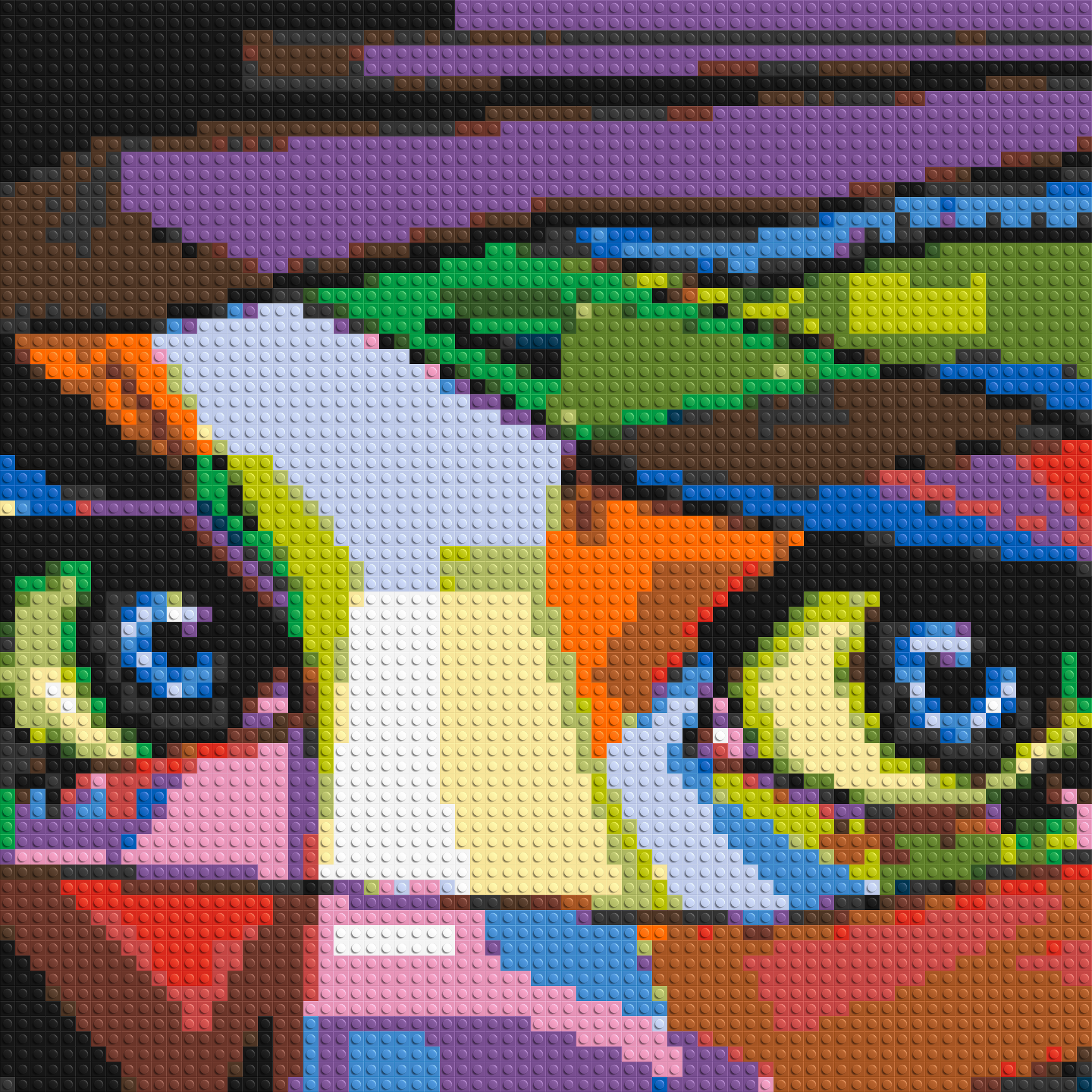 Colourful Gaze - Brick Art Mosaic Kit 3x3 large