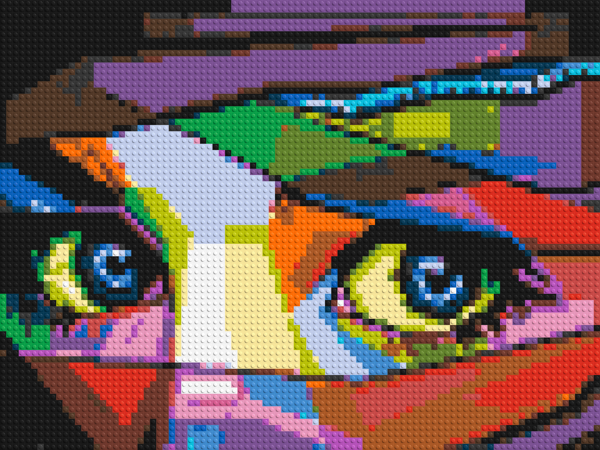 Colourful Gaze - Brick Art Mosaic Kit 4x3 large