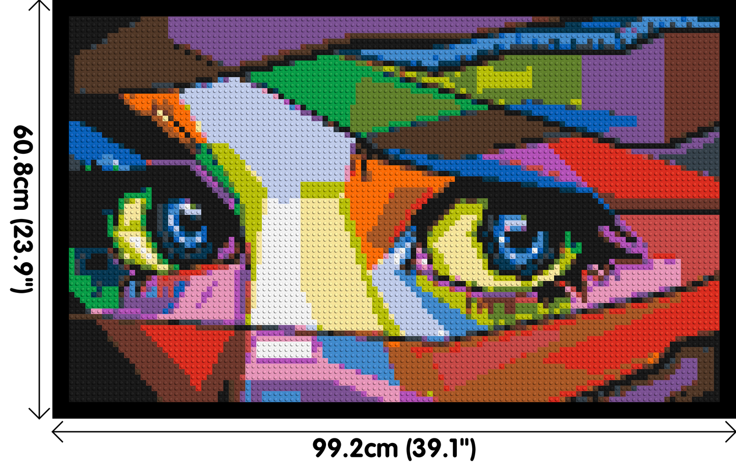 Colourful Gaze - Brick Art Mosaic Kit 5x3 large