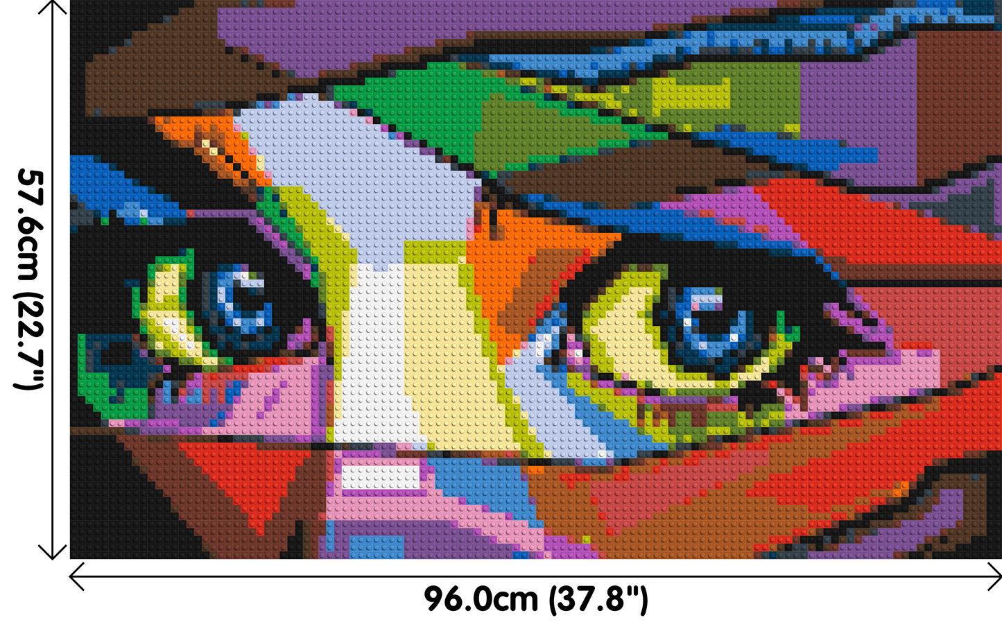 Colourful Gaze - Brick Art Mosaic Kit 5x3 large