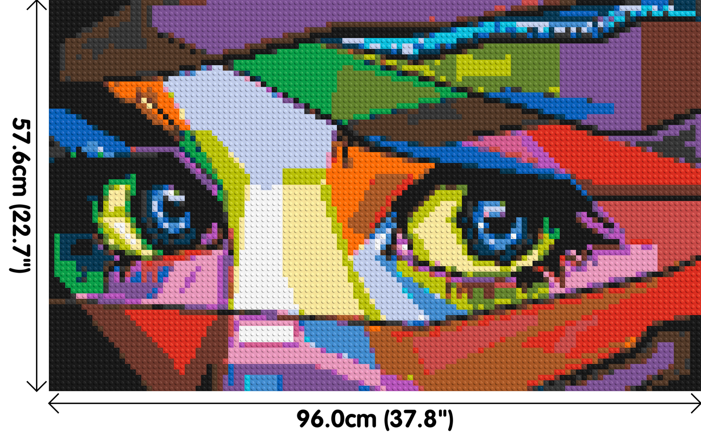 Colourful Gaze - Brick Art Mosaic Kit 5x3 large