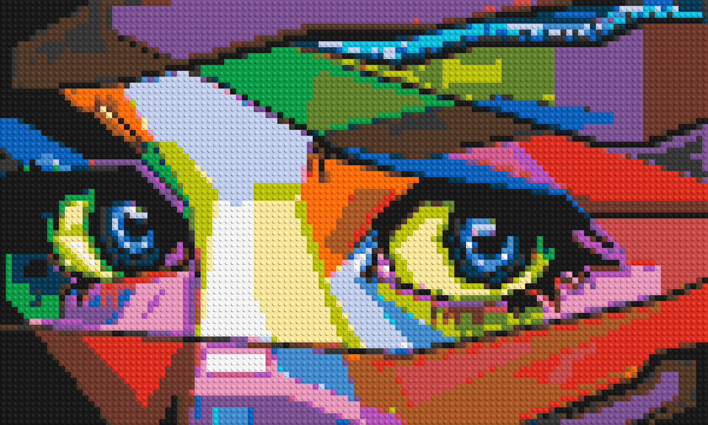 Colourful Gaze - Brick Art Mosaic Kit 5x3 large