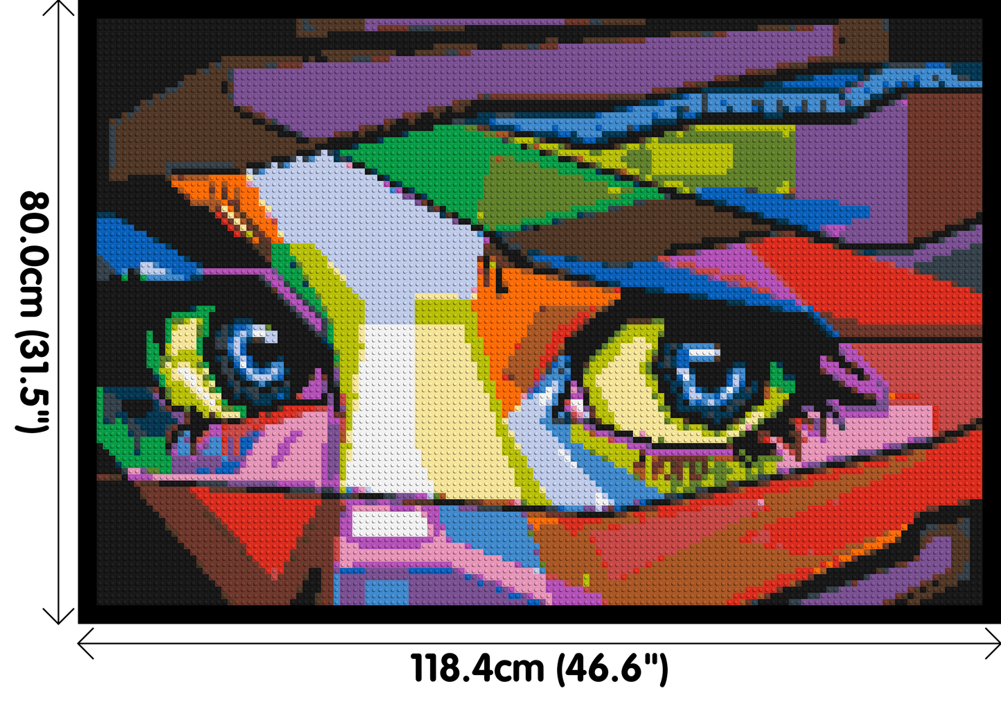 Colourful Gaze - Brick Art Mosaic Kit 6x4 large