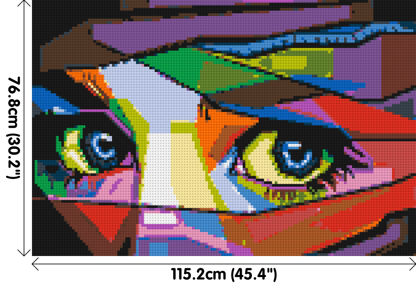 Colourful Gaze - Brick Art Mosaic Kit 6x4 large