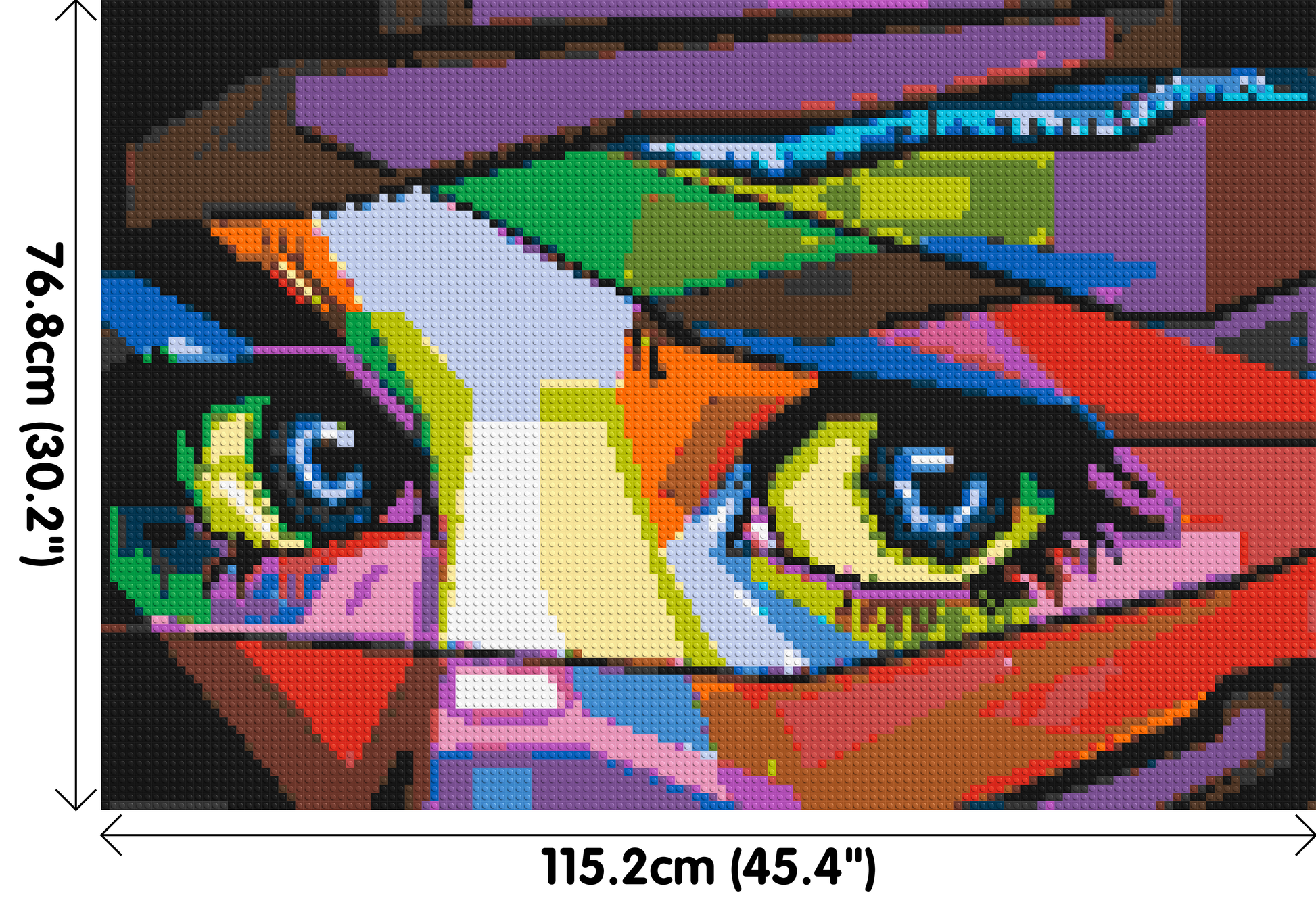 Colourful Gaze - Brick Art Mosaic Kit 6x4 dimensions