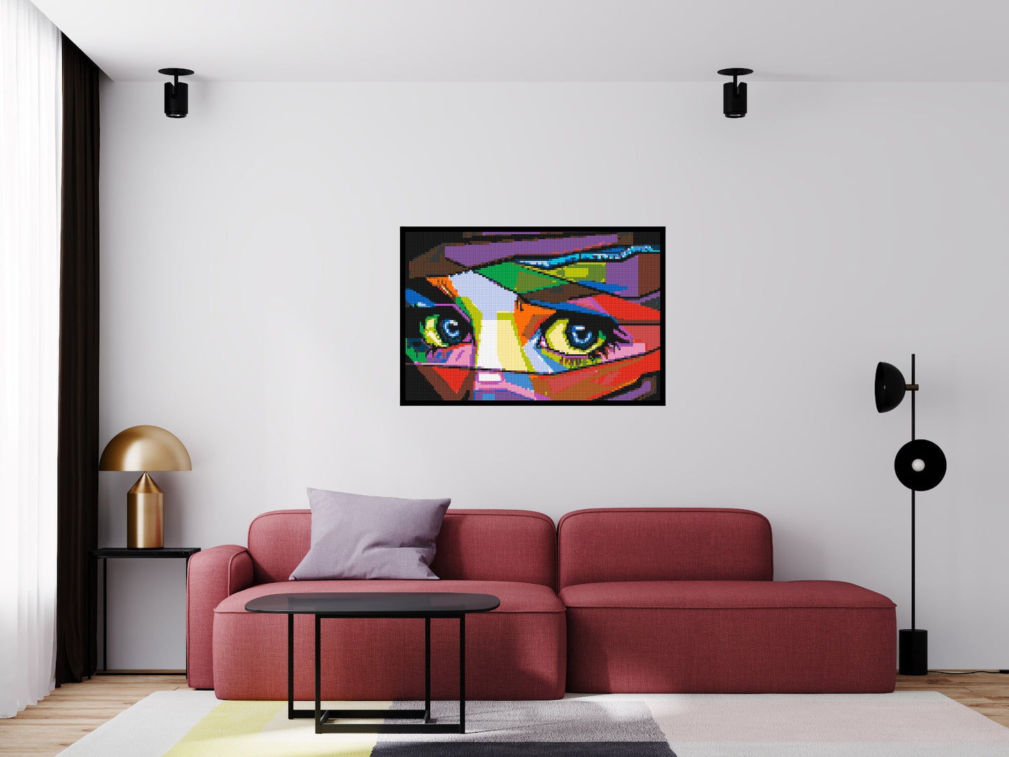 Colourful Gaze - Brick Art Mosaic Kit 6x4 large