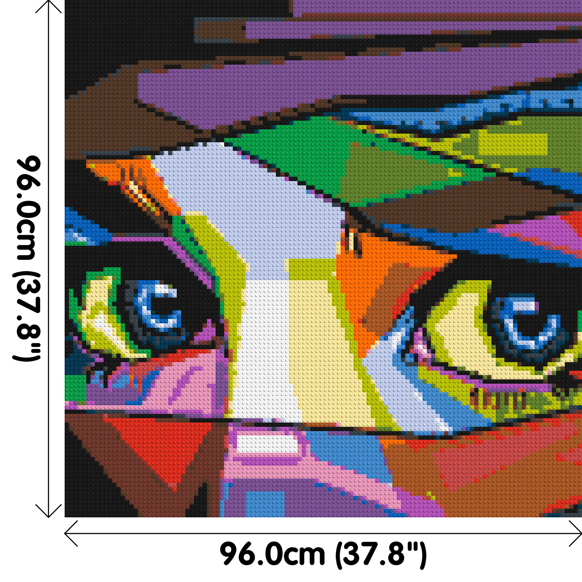 Colourful Gaze - Brick Art Mosaic Kit 5x5 dimensions