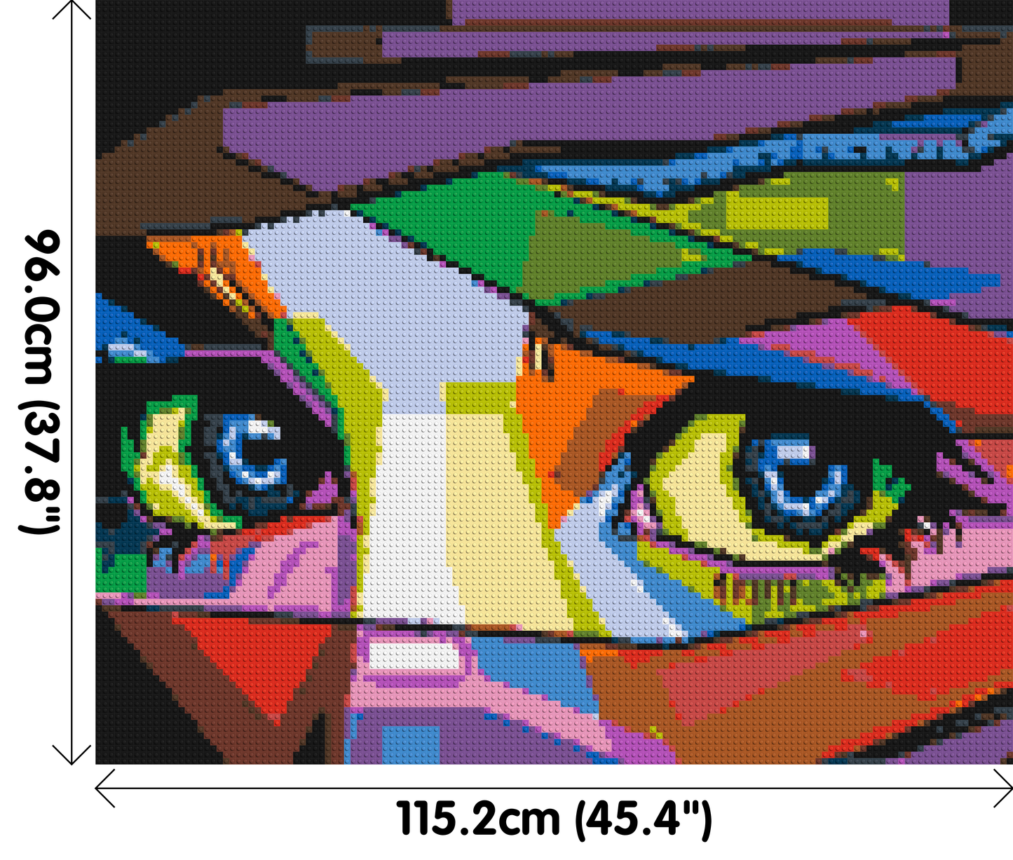 Colourful Gaze - Brick Art Mosaic Kit 6x5 large