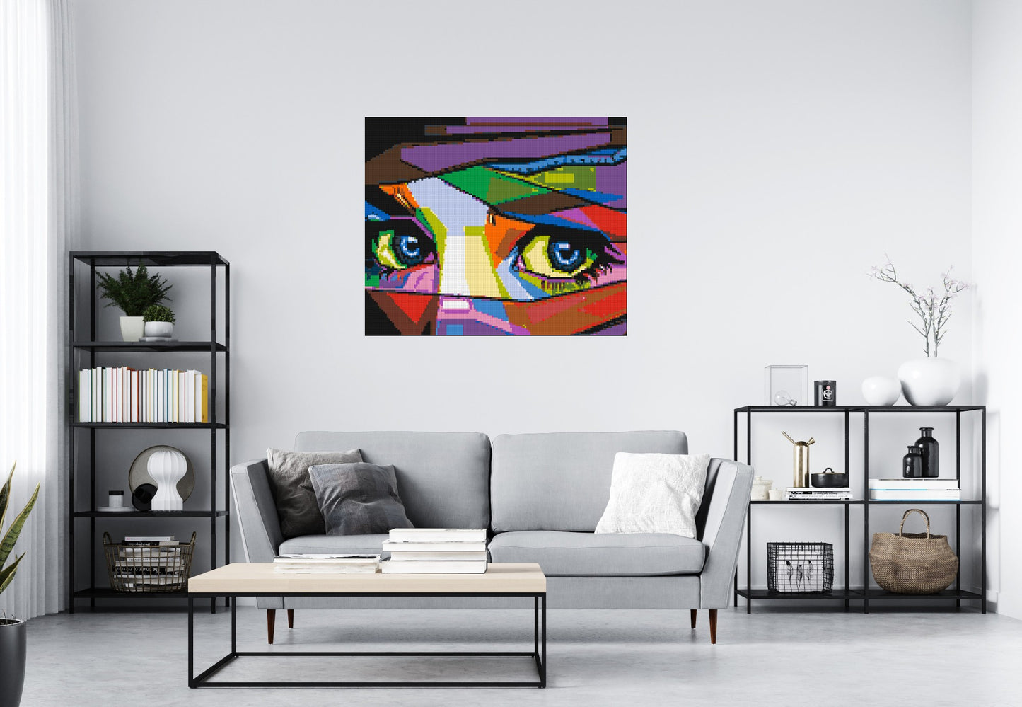 Colourful Gaze - Brick Art Mosaic Kit 6x5 large