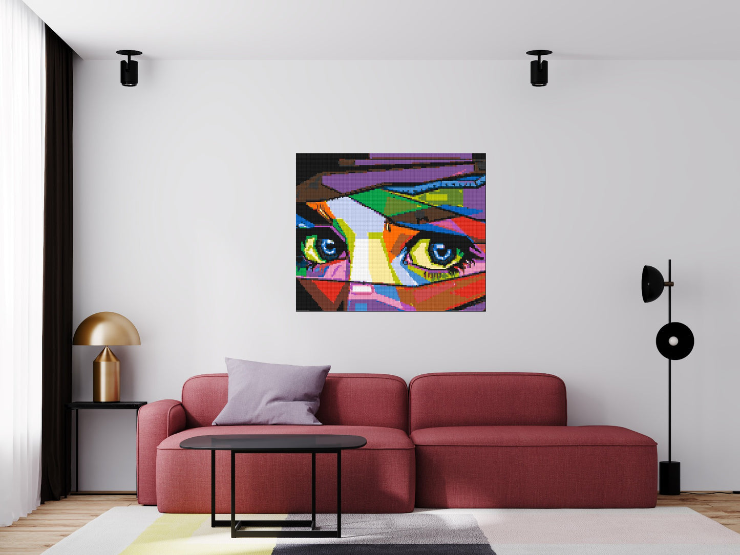 Colourful Gaze - Brick Art Mosaic Kit 6x5 large