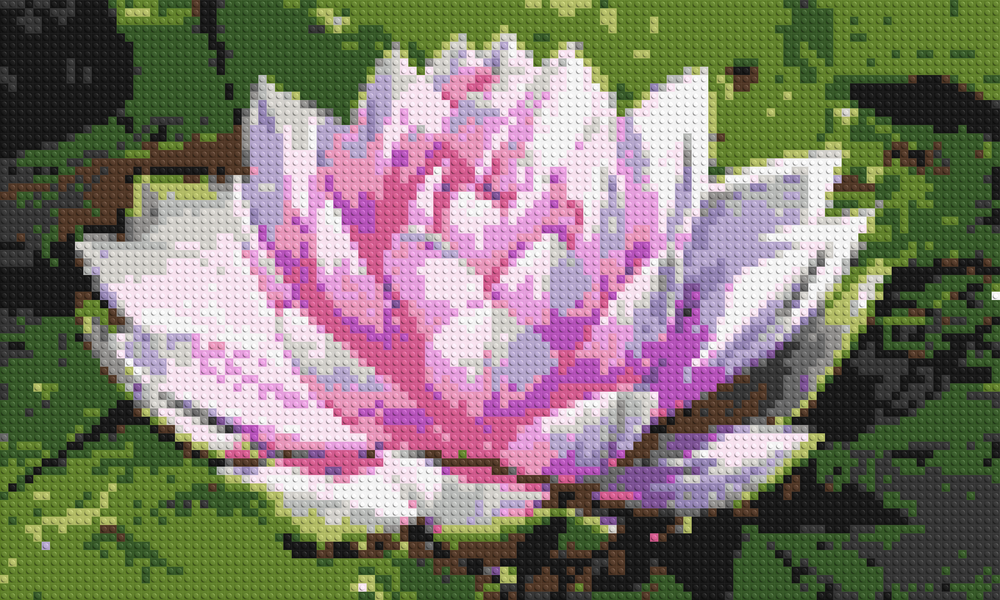 Water Lily - Brick Art Mosaic Kit 5x3 large