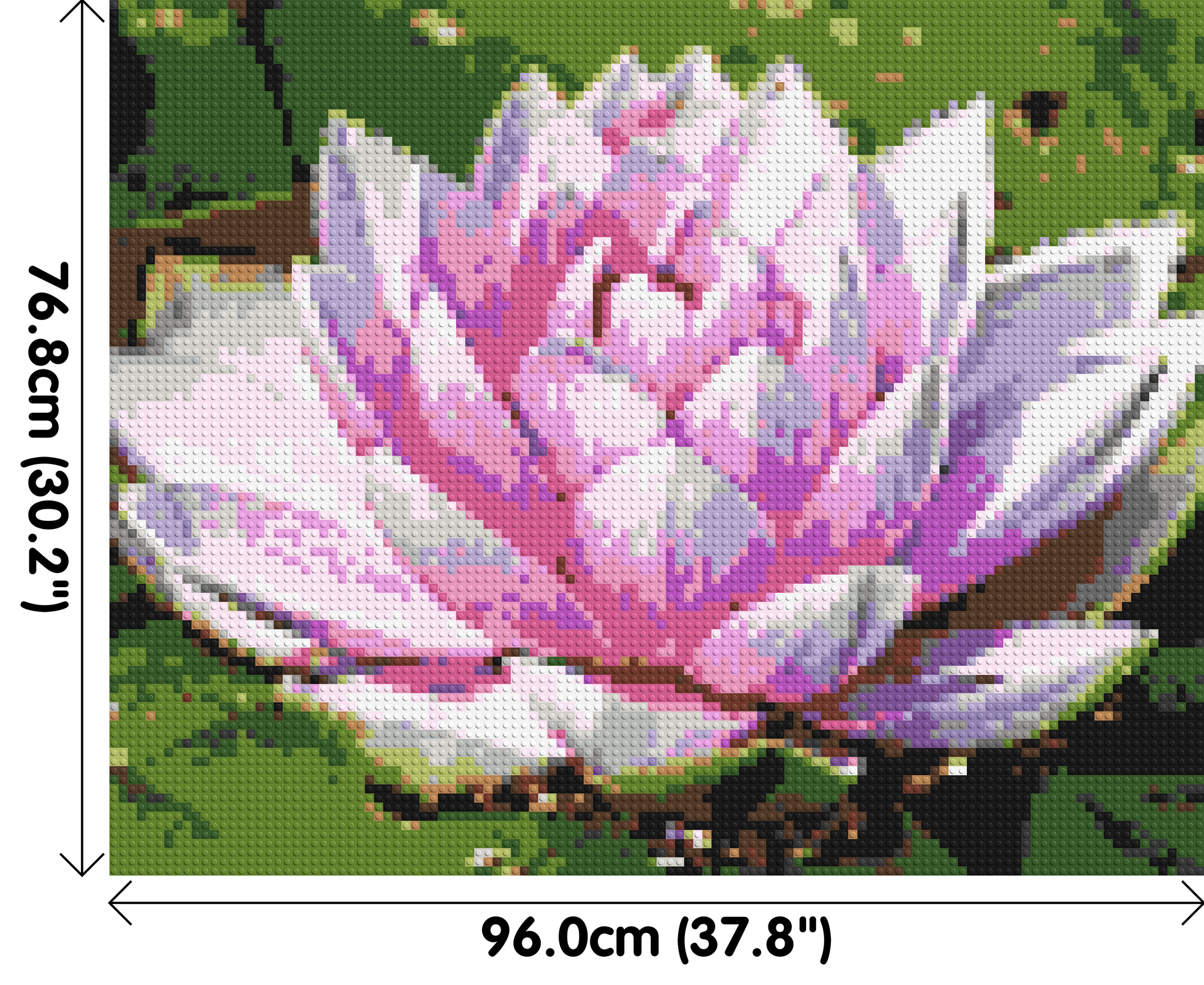 Water Lily - Brick Art Mosaic Kit 5x4 dimensions