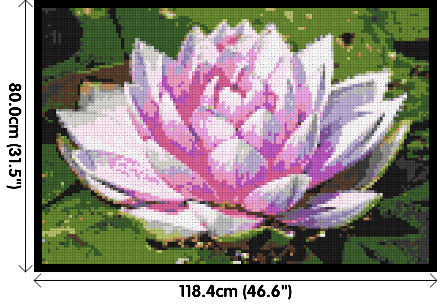 Water Lily - Brick Art Mosaic Kit 6x4 large