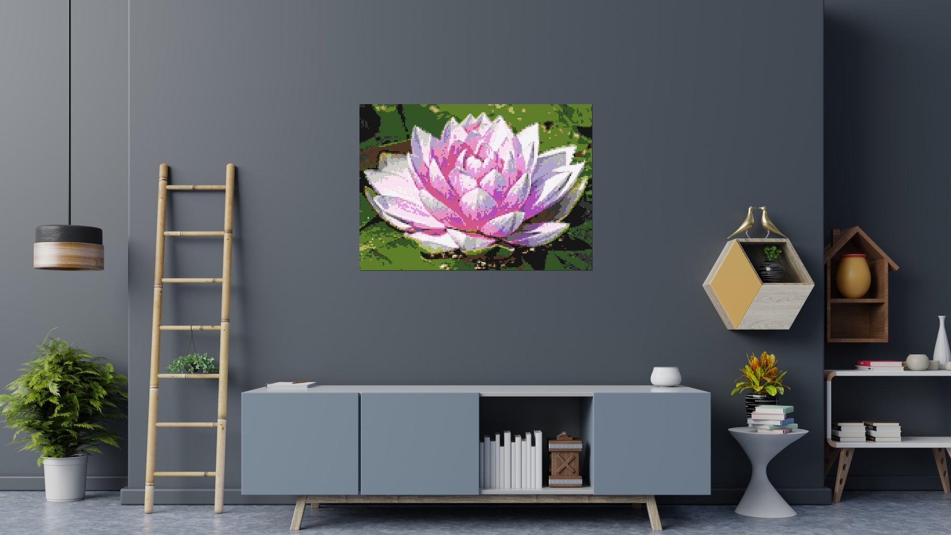 Water Lily - Brick Art Mosaic Kit 7x5 scene