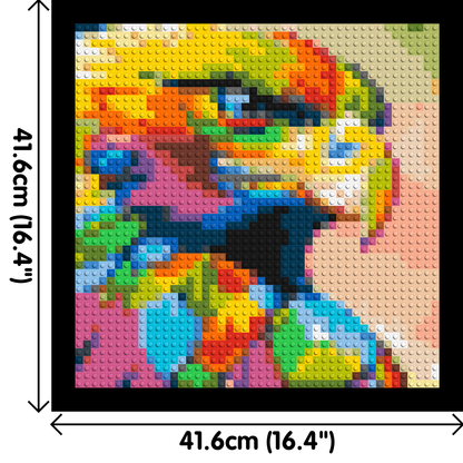 Eagle Colourful Pop Art - Brick Art Mosaic Kit 2x2 large