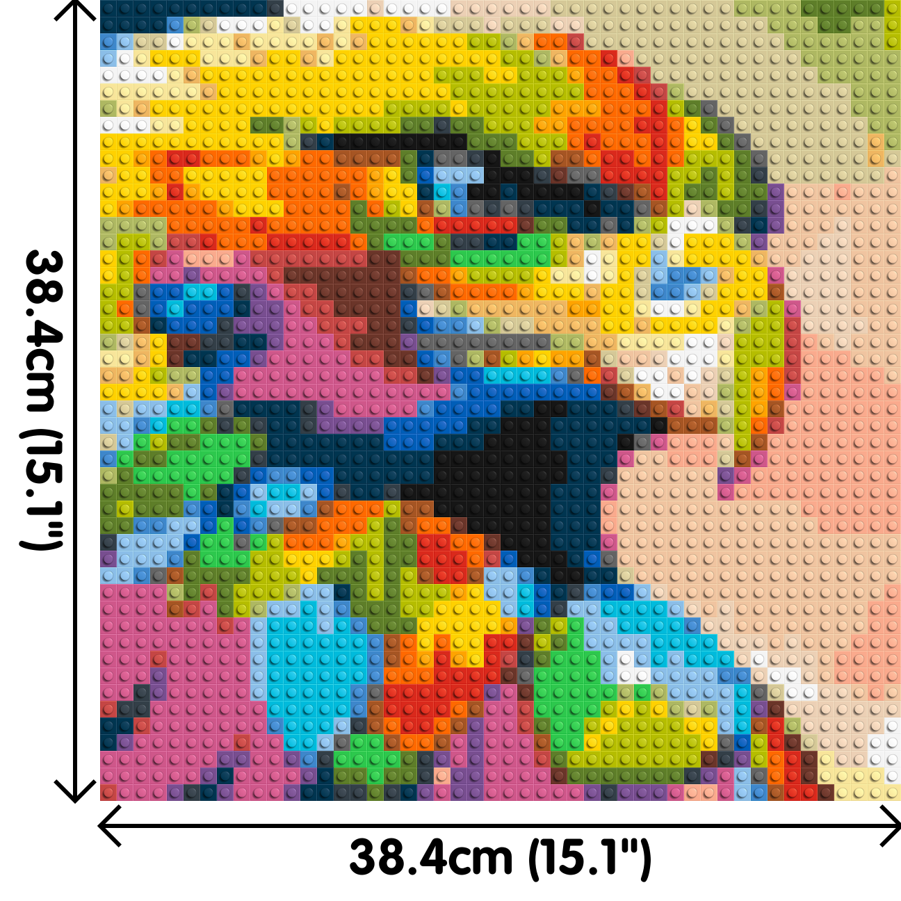 Eagle Colourful Pop Art - Brick Art Mosaic Kit 2x2 large