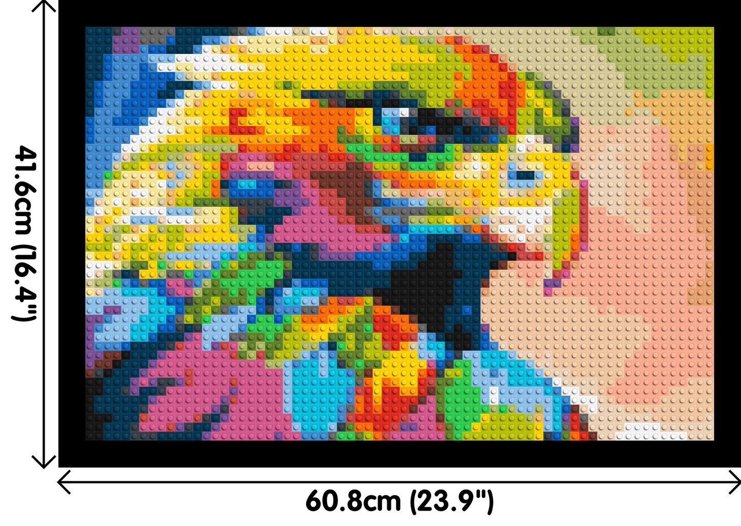 Eagle Colourful Pop Art - Brick Art Mosaic Kit 3x2 large