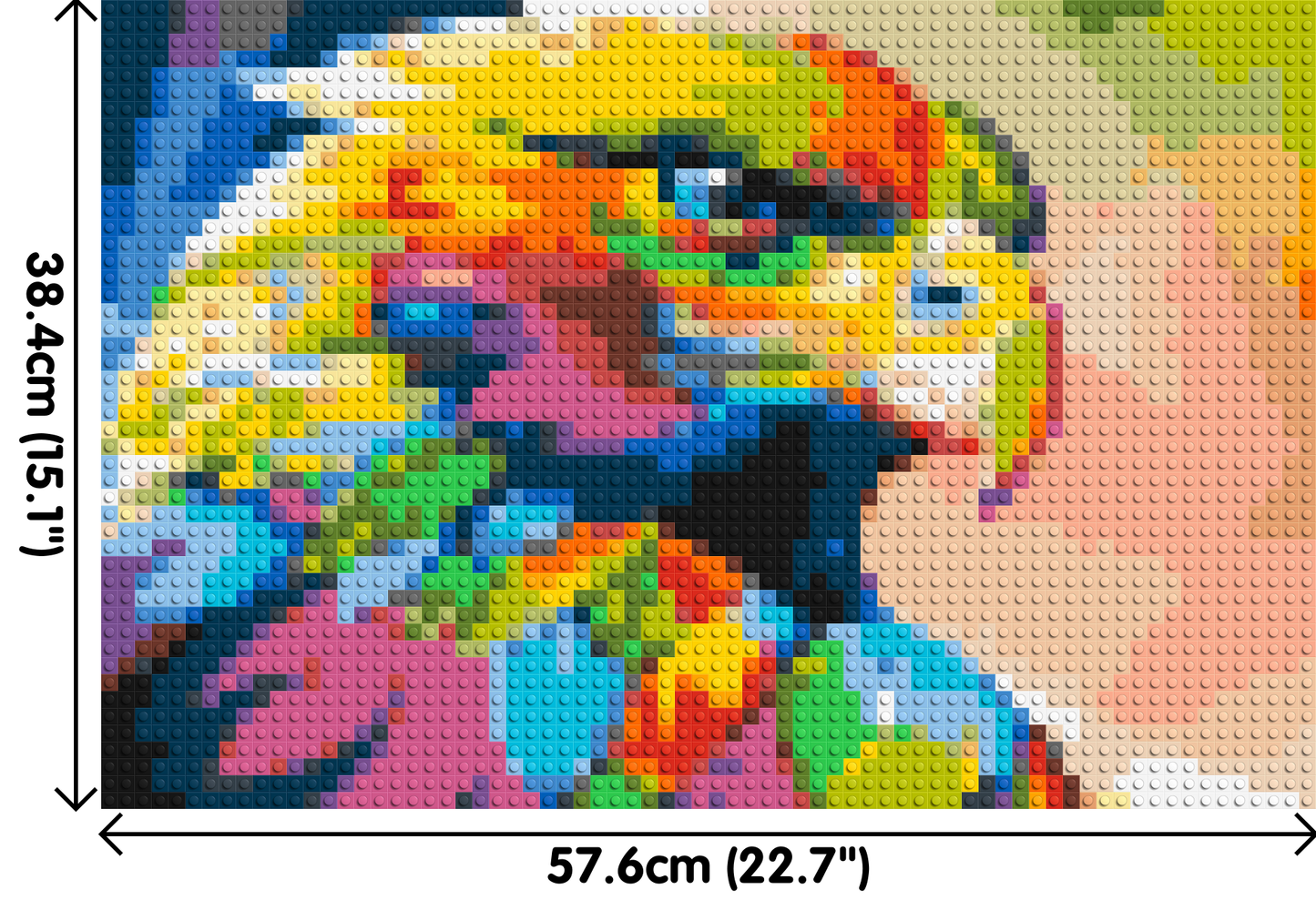 Eagle Colourful Pop Art - Brick Art Mosaic Kit 3x2 large