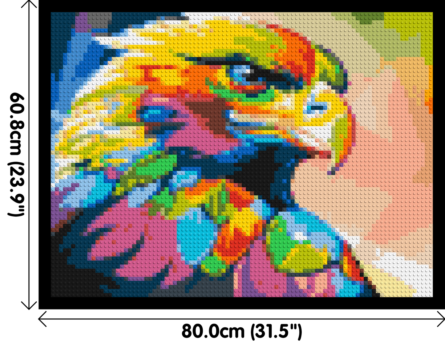 Eagle Colourful Pop Art - Brick Art Mosaic Kit 4x3 large