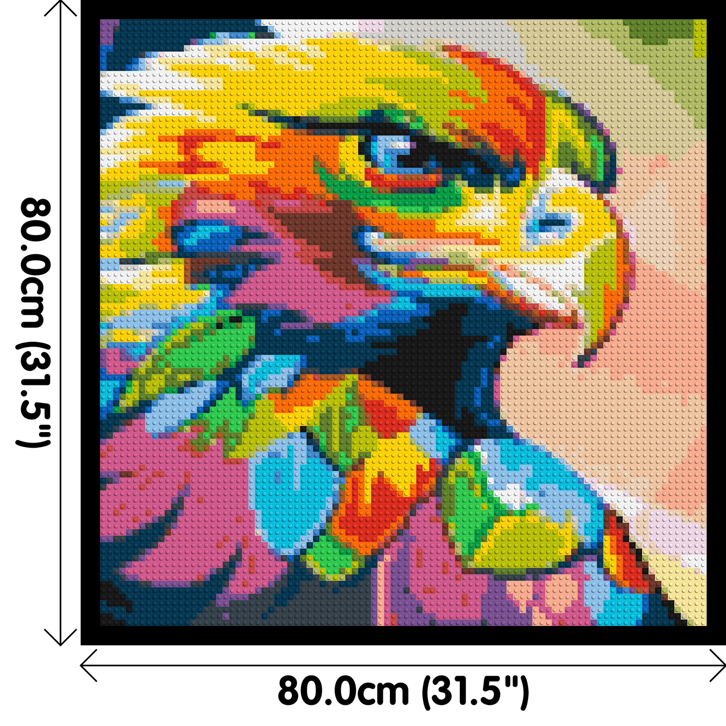 Eagle Colourful Pop Art - Brick Art Mosaic Kit 4x4 large