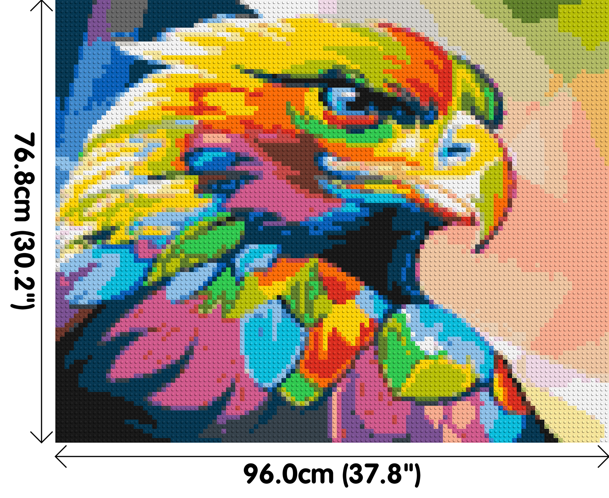 Eagle Colourful Pop Art - Brick Art Mosaic Kit 5x4 dimensions