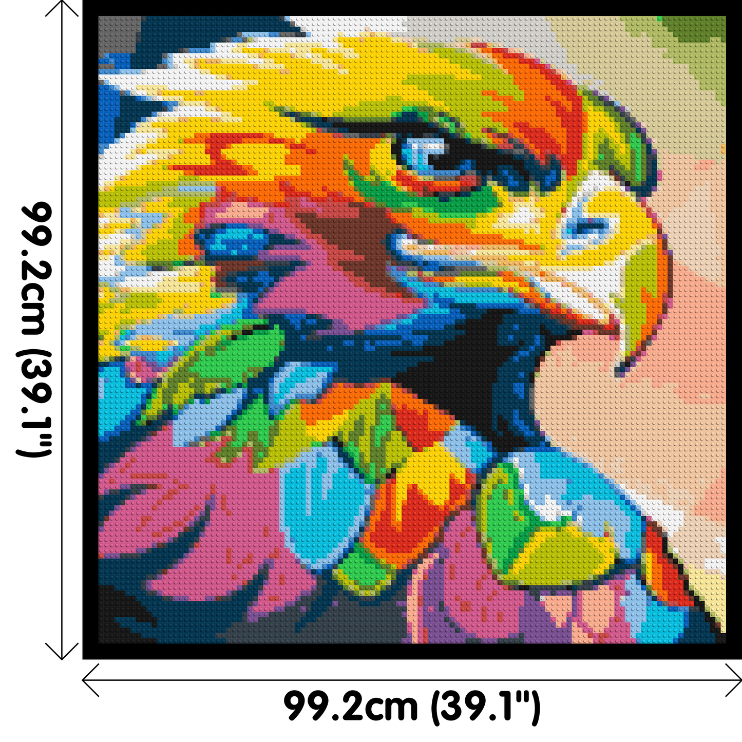 Eagle Colourful Pop Art - Brick Art Mosaic Kit 5x5 large