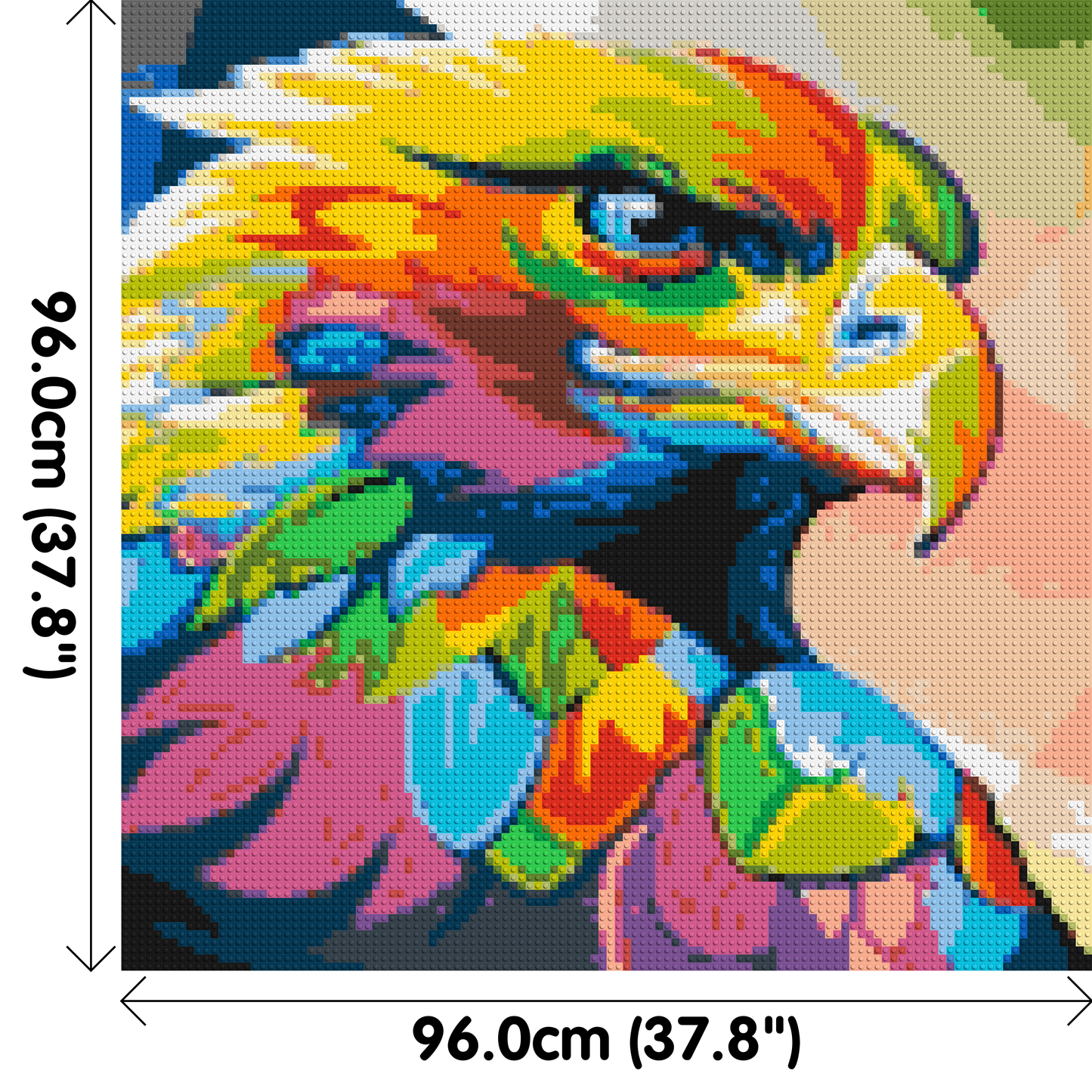 Eagle Colourful Pop Art - Brick Art Mosaic Kit 5x5 large