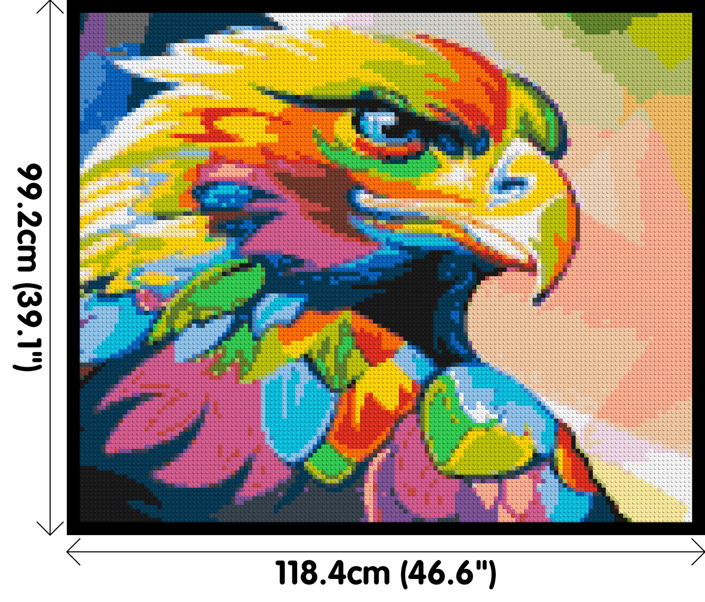 Eagle Colourful Pop Art - Brick Art Mosaic Kit 6x5 large