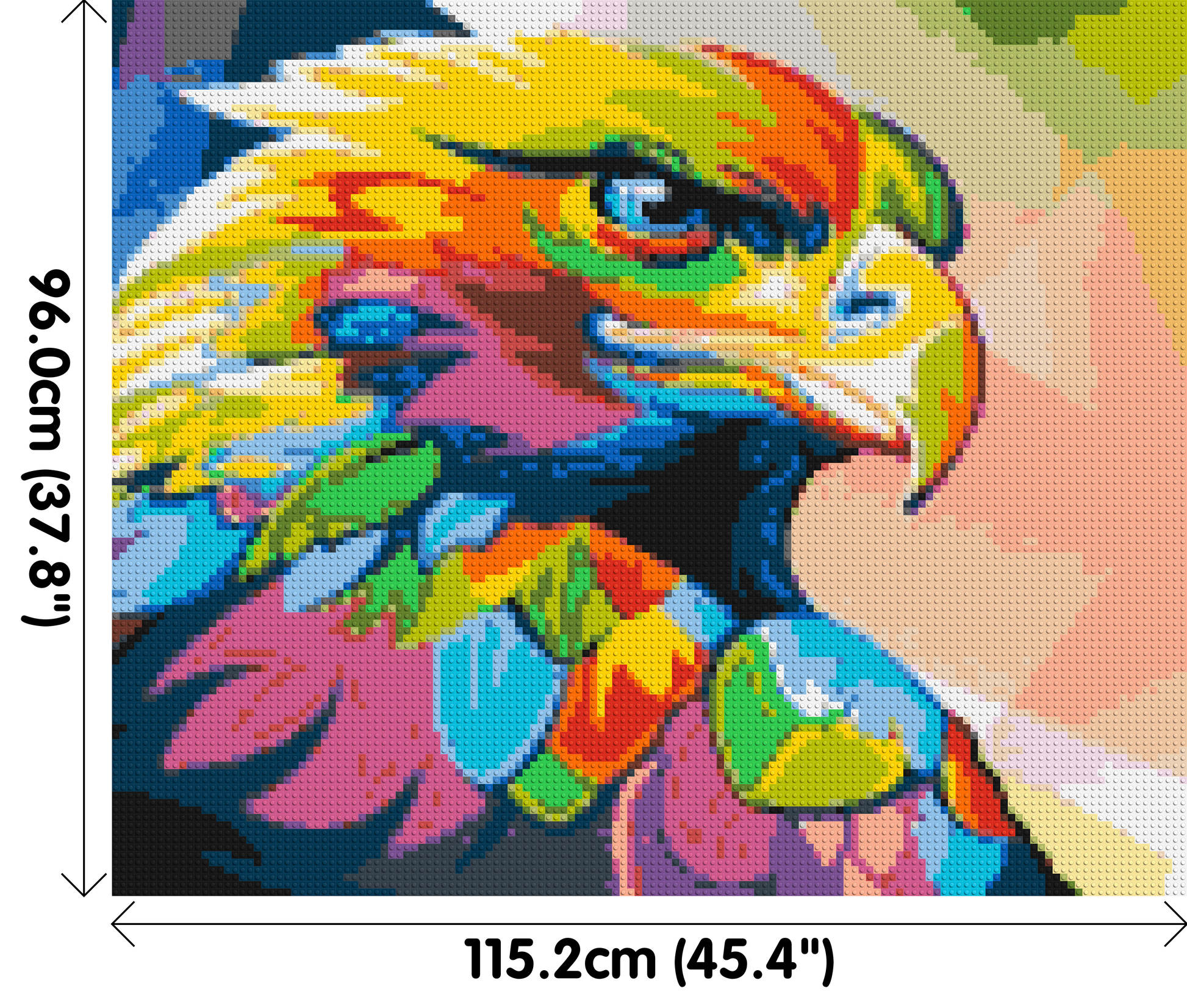 Eagle Colourful Pop Art - Brick Art Mosaic Kit 6x5 dimensions