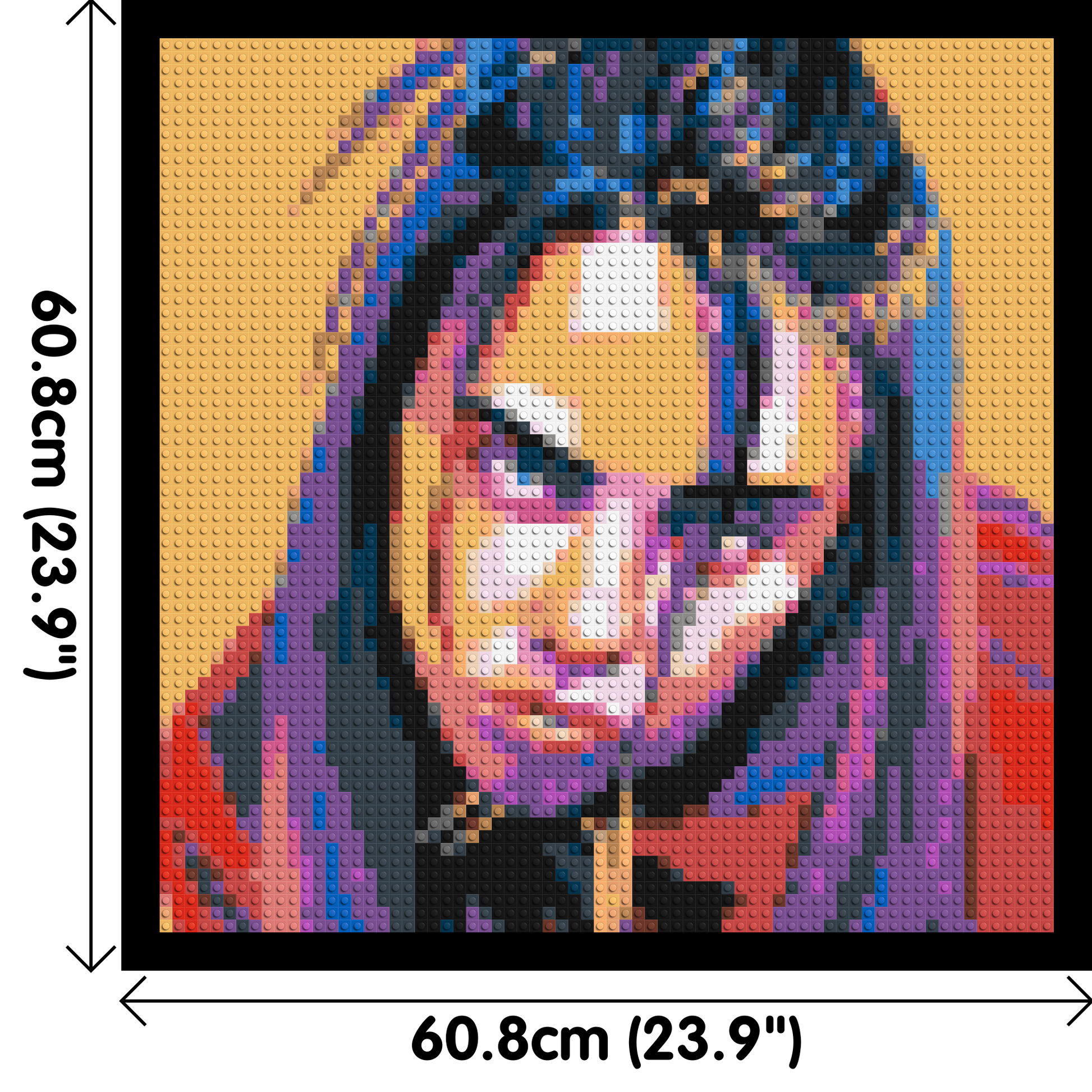 Billie Eilish - Brick Art Mosaic Kit 3x3 dimensions with frame