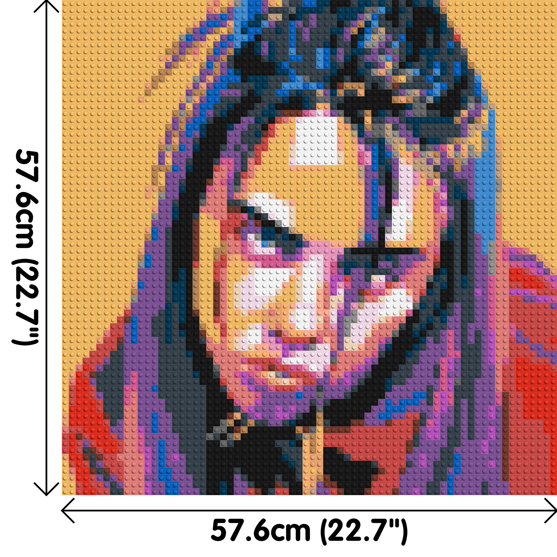 Billie Eilish - Brick Art Mosaic Kit 3x3 dimensions