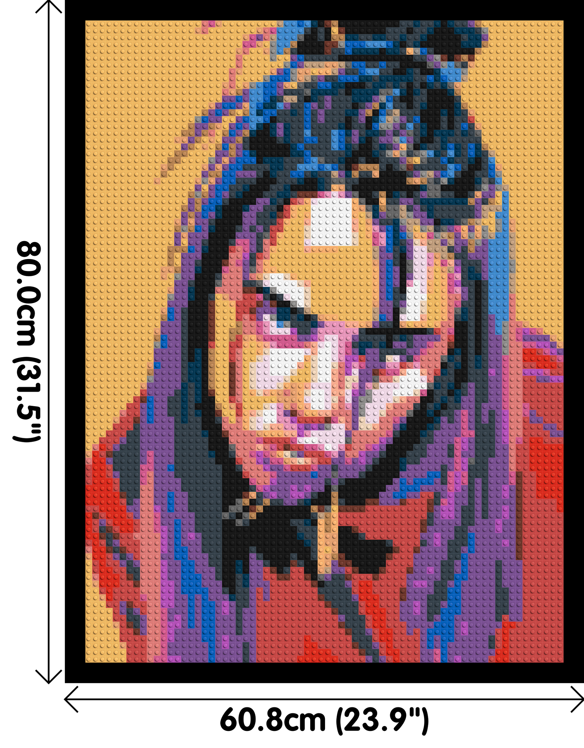 Billie Eilish - Brick Art Mosaic Kit 3x4 dimensions with frame