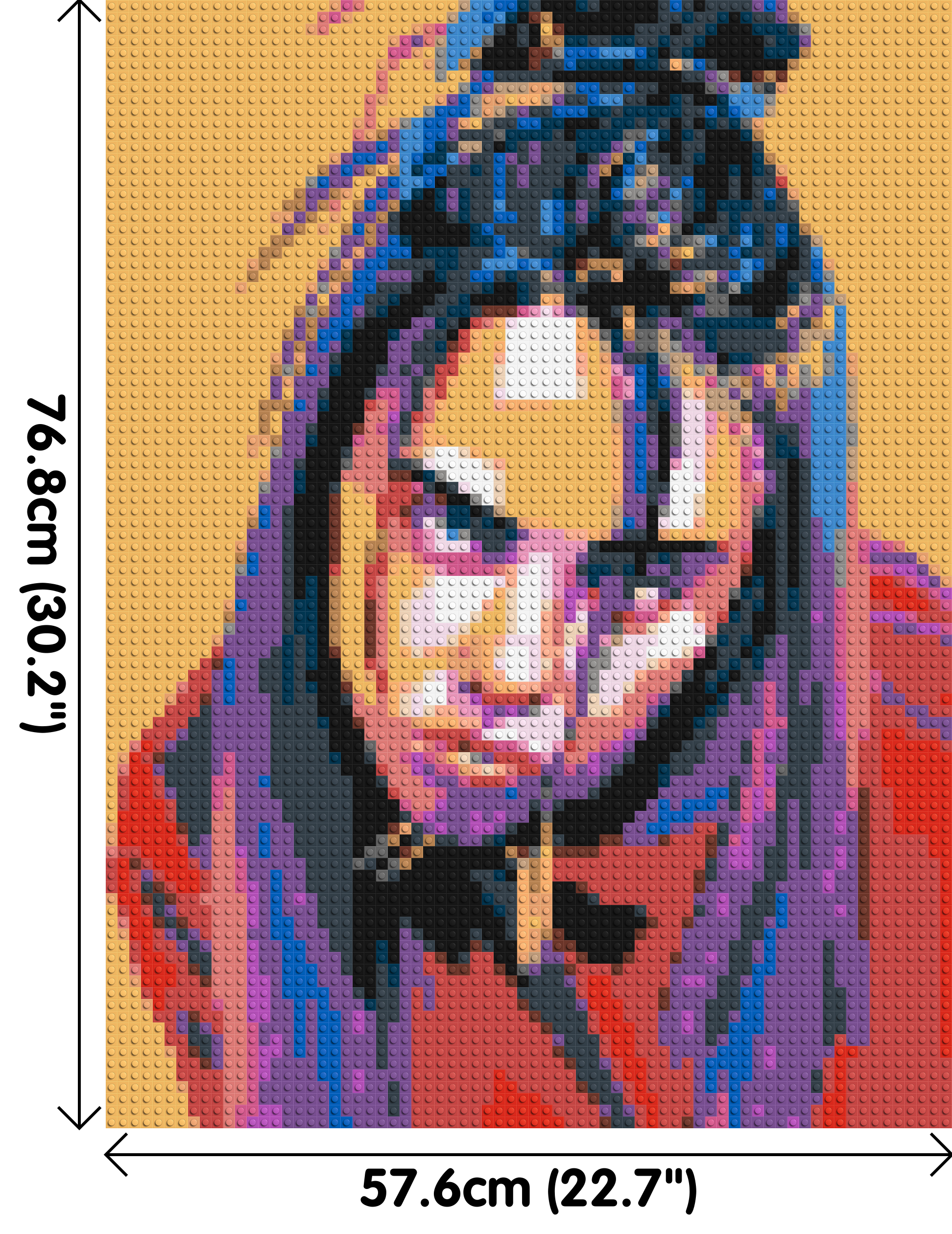 Billie Eilish - Brick Art Mosaic Kit 3x4 dimensions