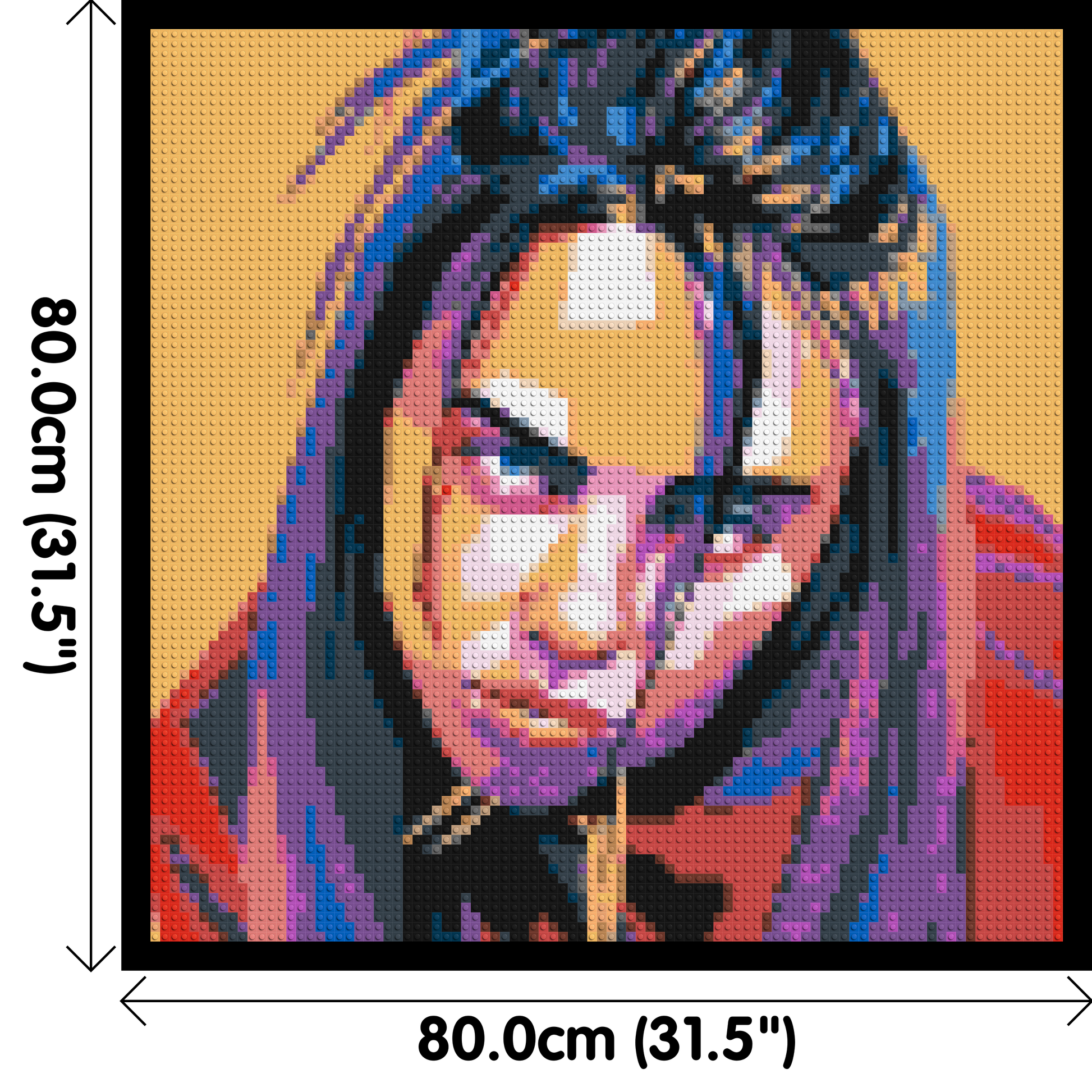 Billie Eilish - Brick Art Mosaic Kit 4x4 dimensions with frame