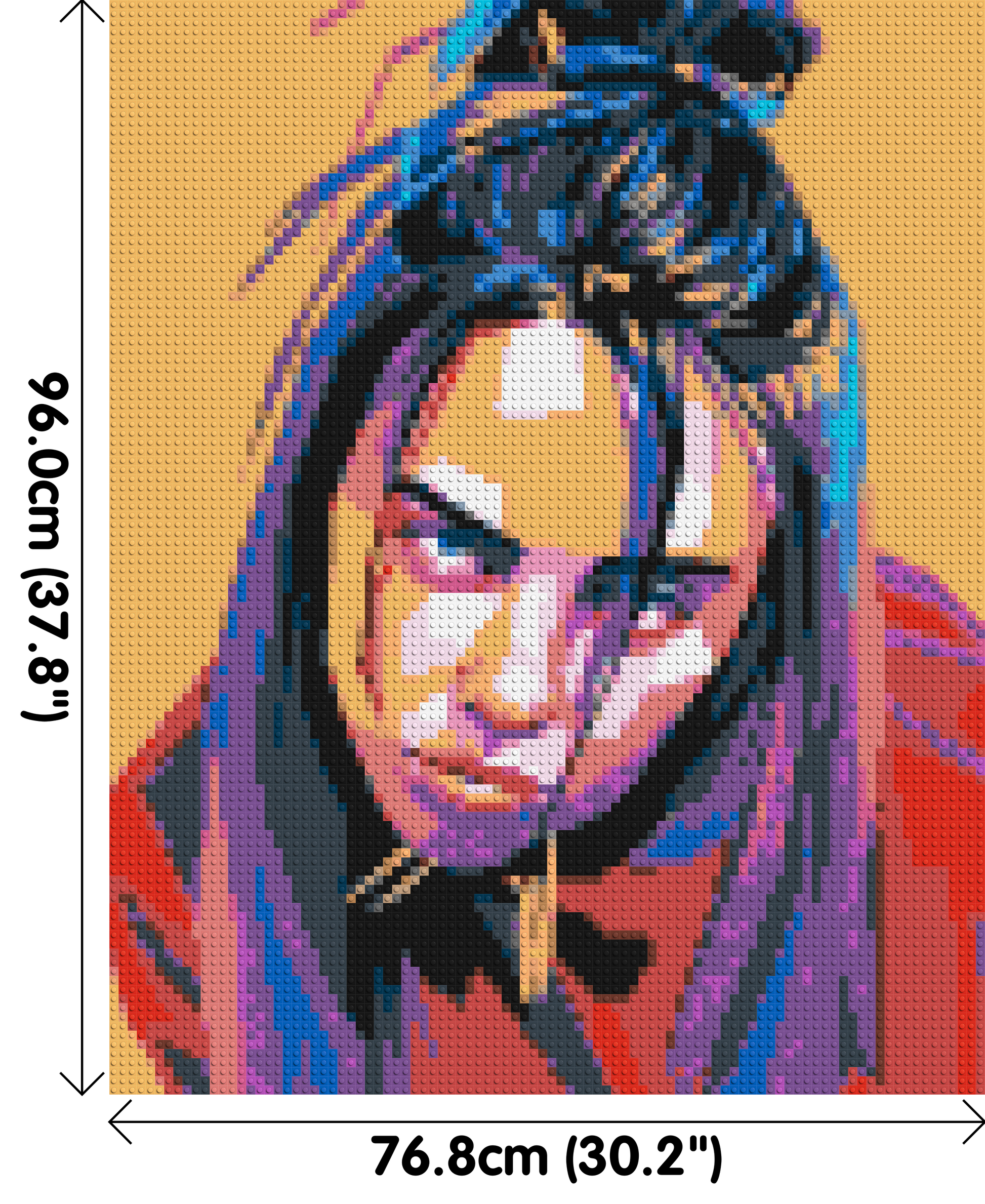 Billie Eilish - Brick Art Mosaic Kit 4x5 dimensions