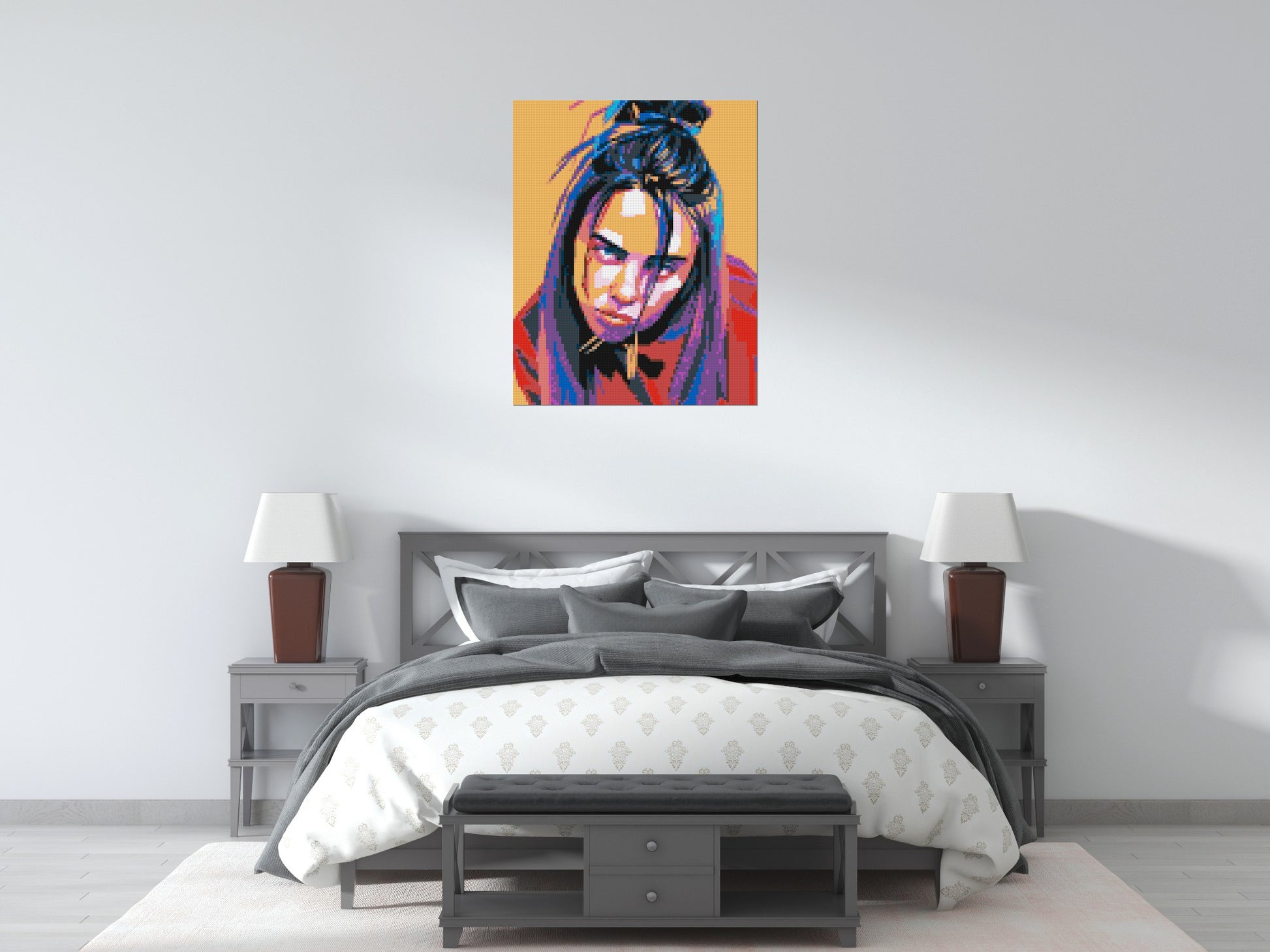 Billie Eilish - Brick Art Mosaic Kit 4x5 scene