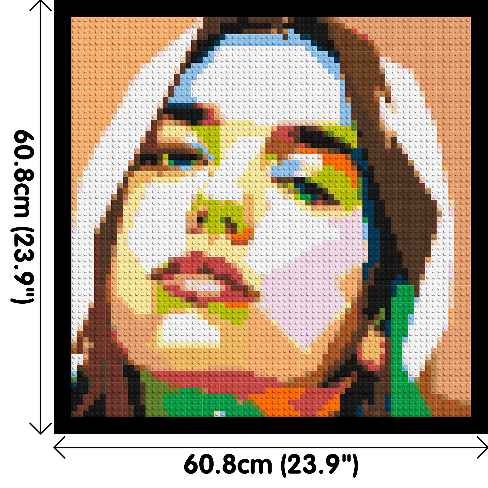 Dua Lipa #2 - Brick Art Mosaic Kit 3x3 dimensions with frame