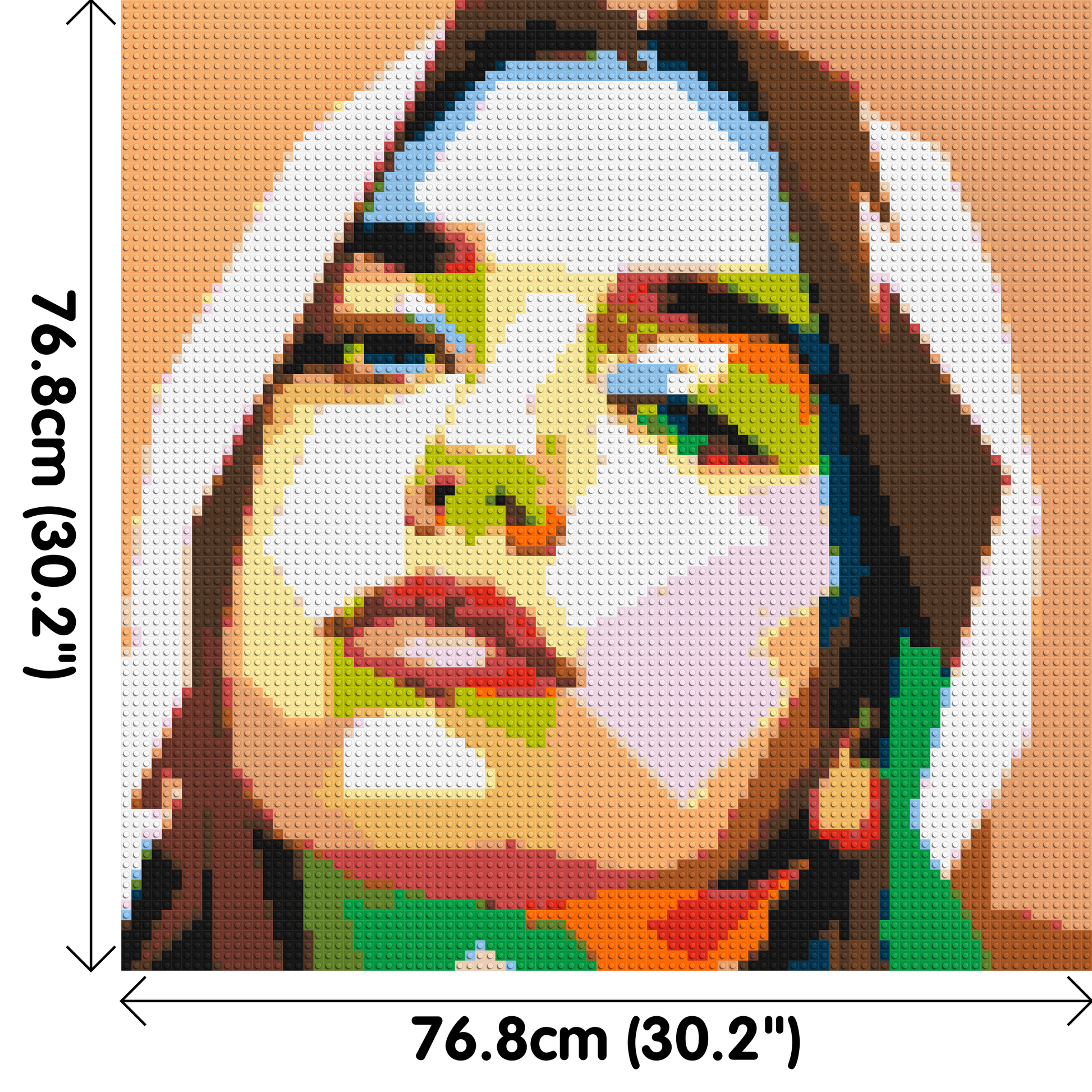 Dua Lipa #2 - Brick Art Mosaic Kit 4x4 dimensions