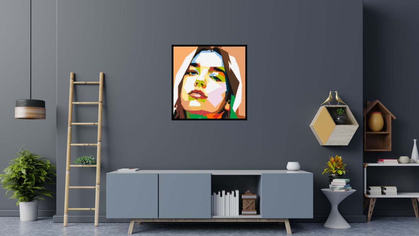 Dua Lipa #2 - Brick Art Mosaic Kit 5x5 large