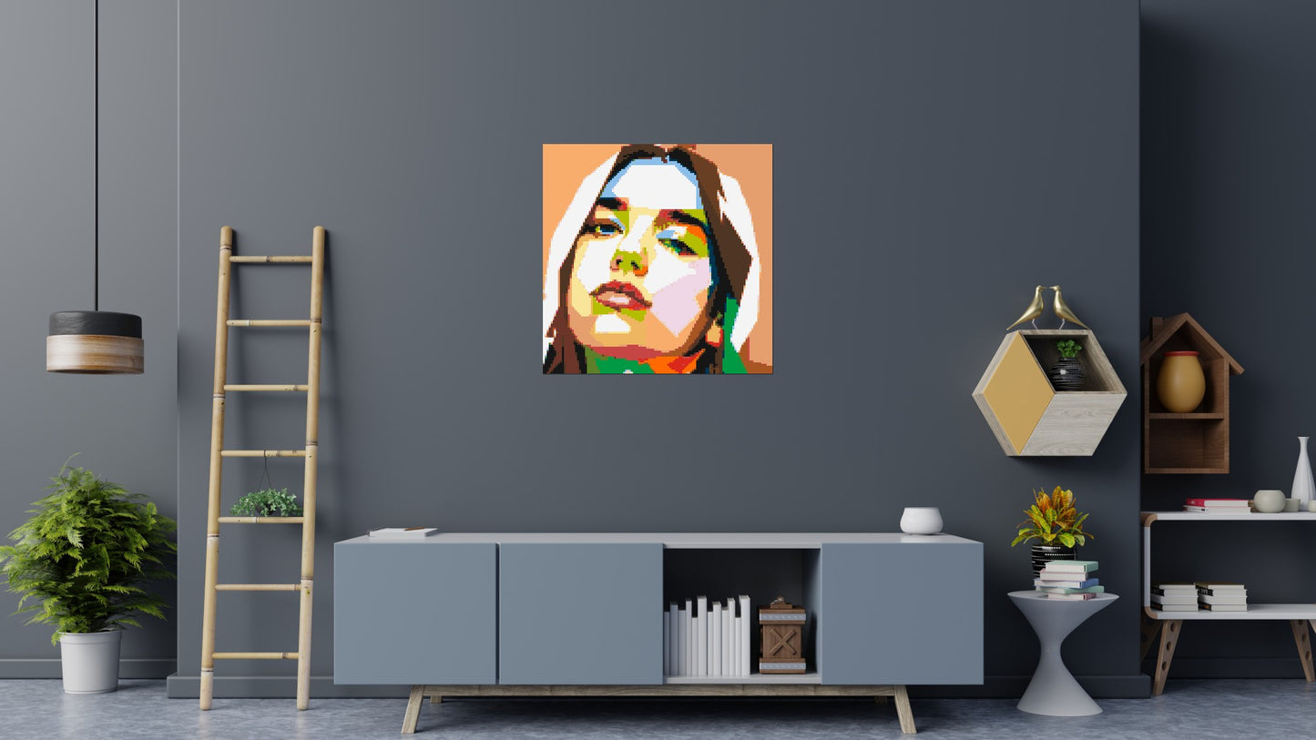 Dua Lipa #2 - Brick Art Mosaic Kit 5x5 large