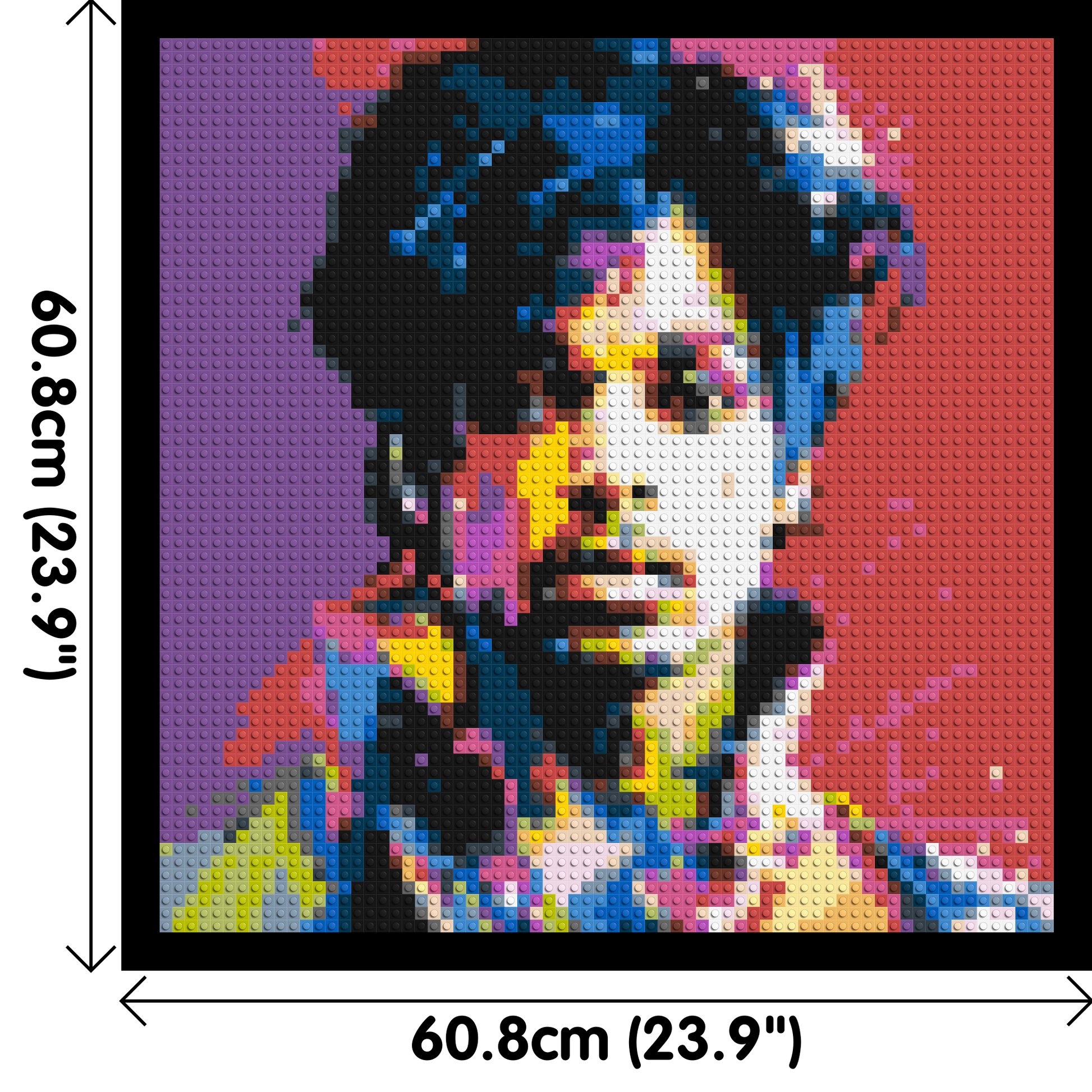 Prince - Brick Art Mosaic Kit 3x3 dimensions with frame