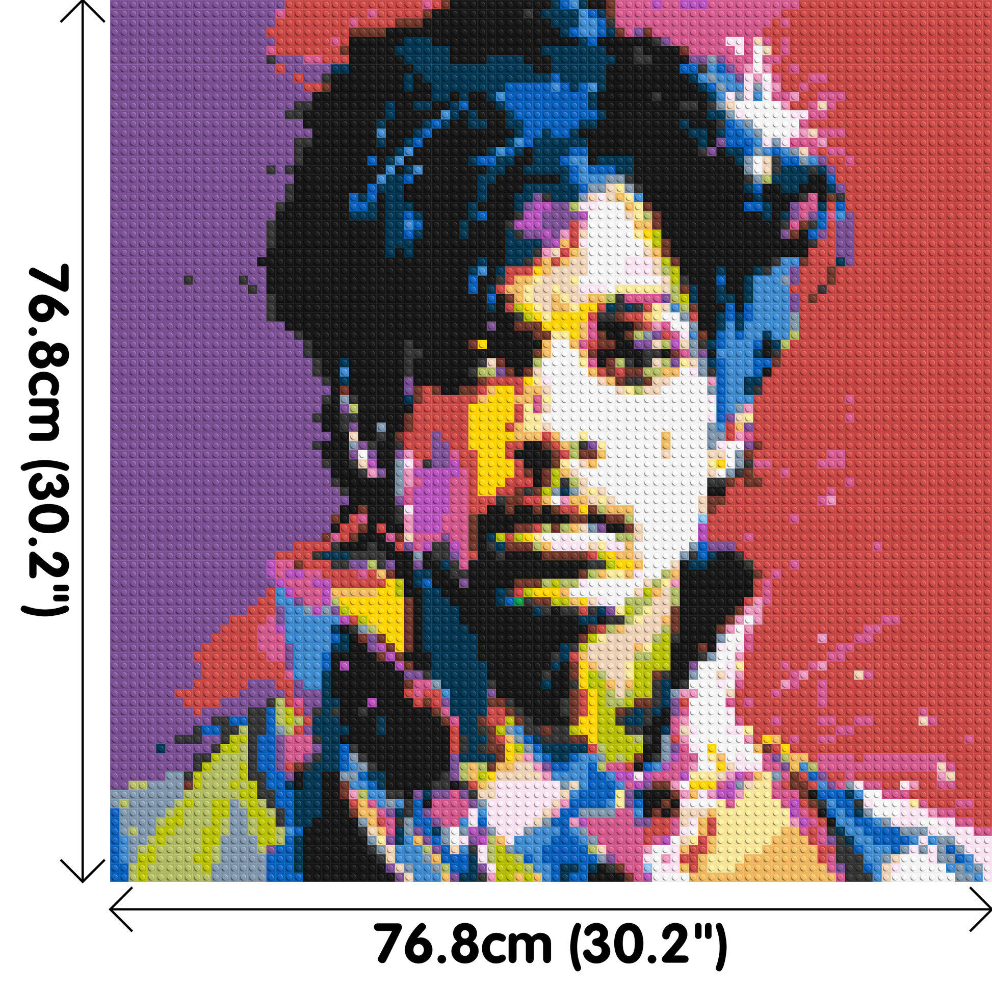 Prince - Brick Art Mosaic Kit 4x4 dimensions