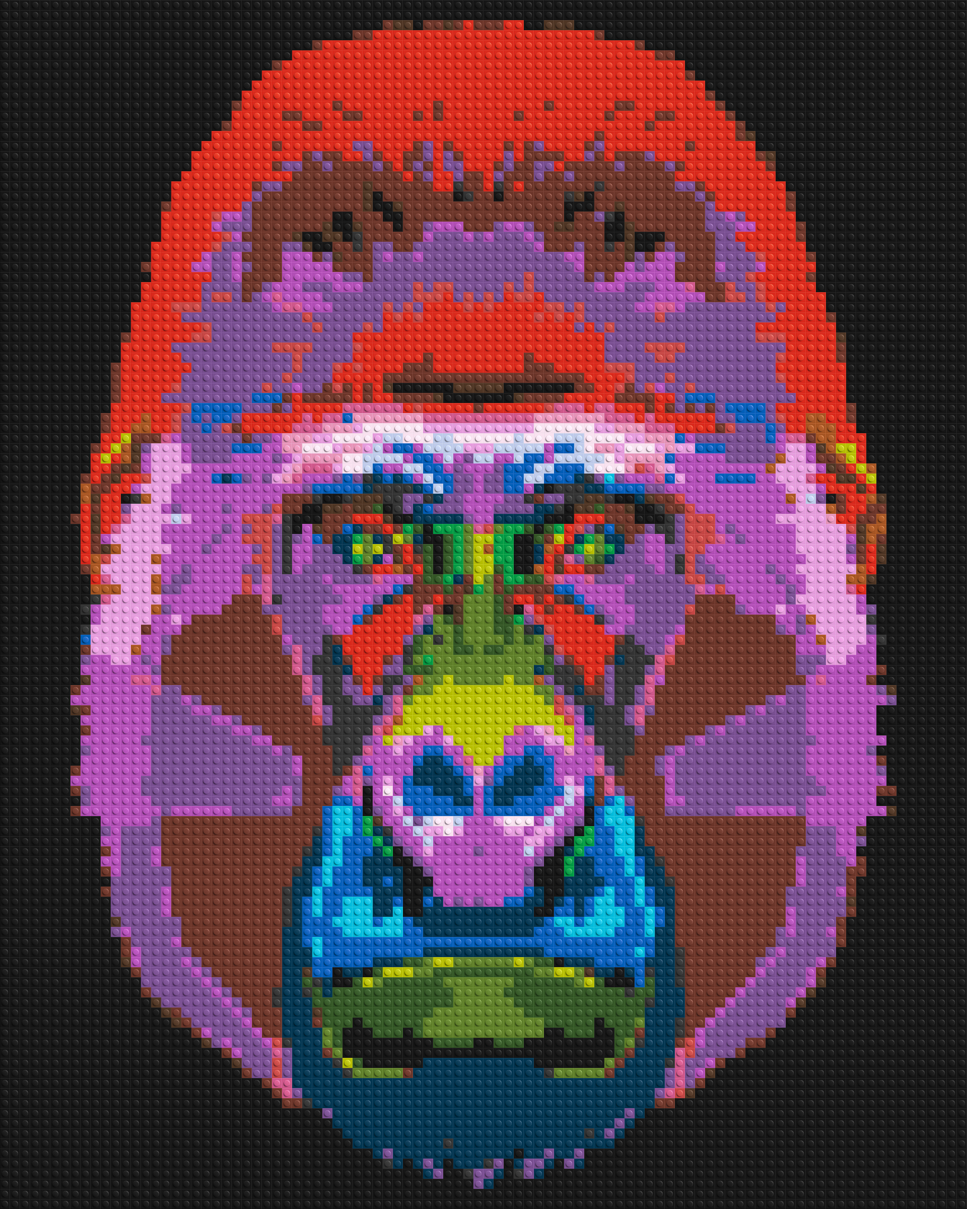 Gorilla Colourful Pop Art  - Brick Art Mosaic Kit 4x5 large