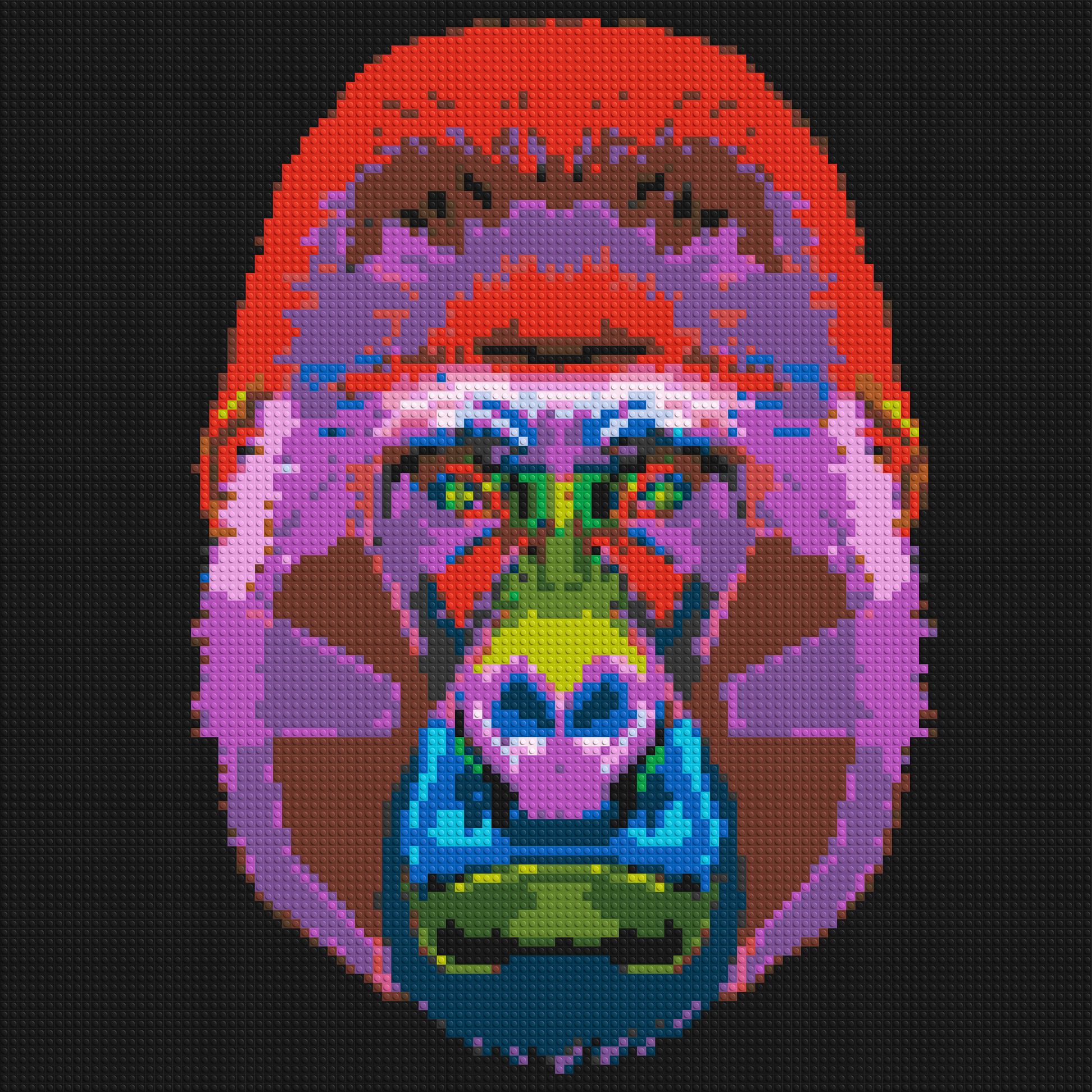 Gorilla Colourful Pop Art  - Brick Art Mosaic Kit 5x5 large