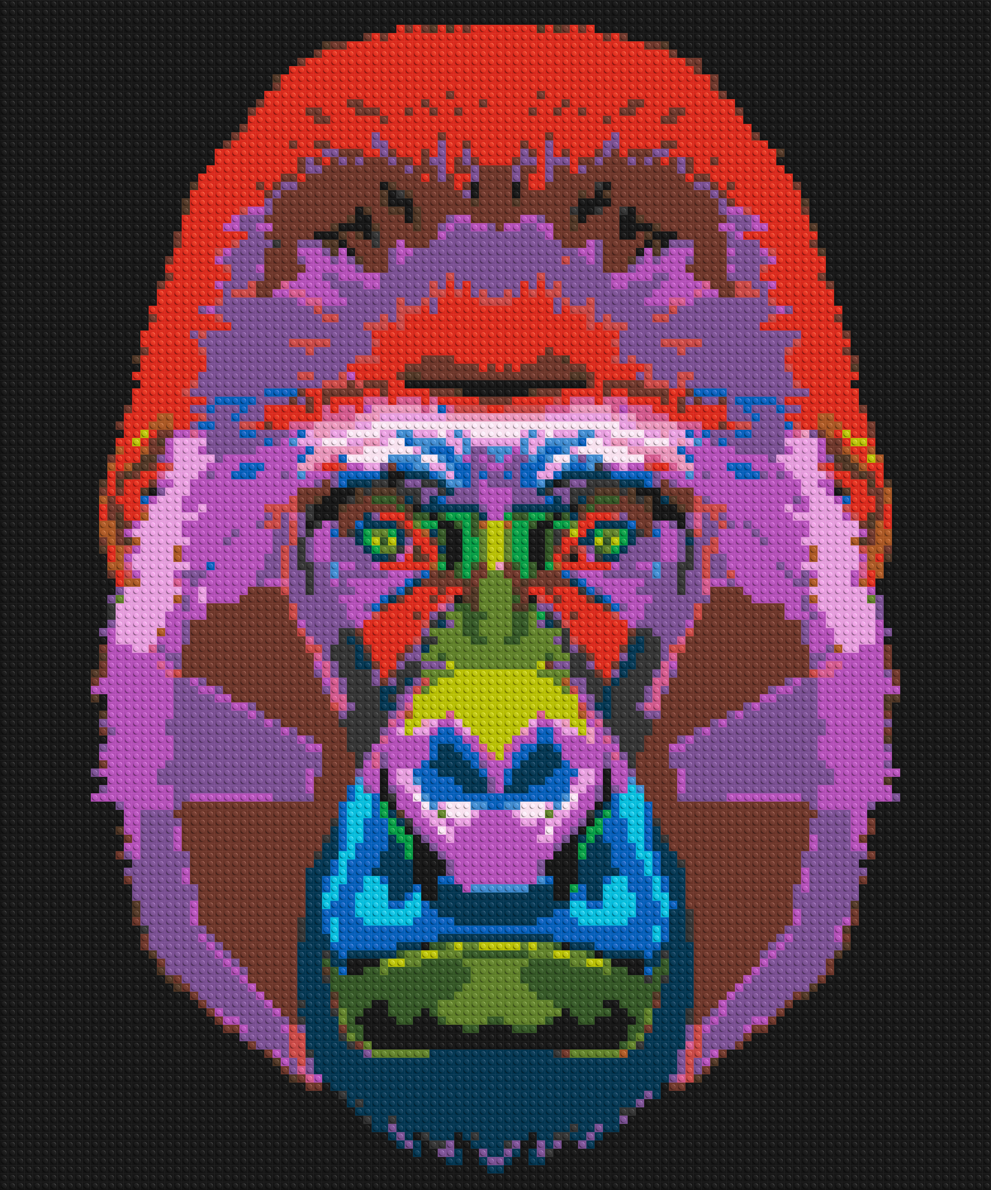 Gorilla Colourful Pop Art  - Brick Art Mosaic Kit 5x6 large