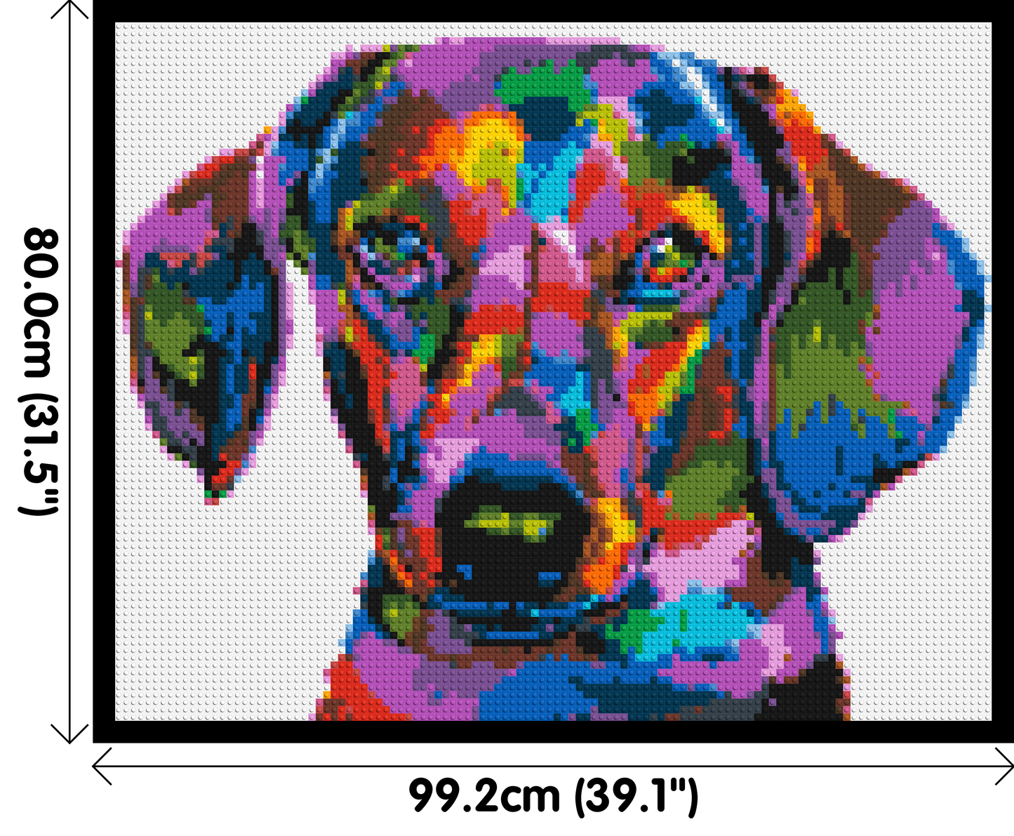 Dachshund Colourful Pop Art - Brick Art Mosaic Kit 5x4 large