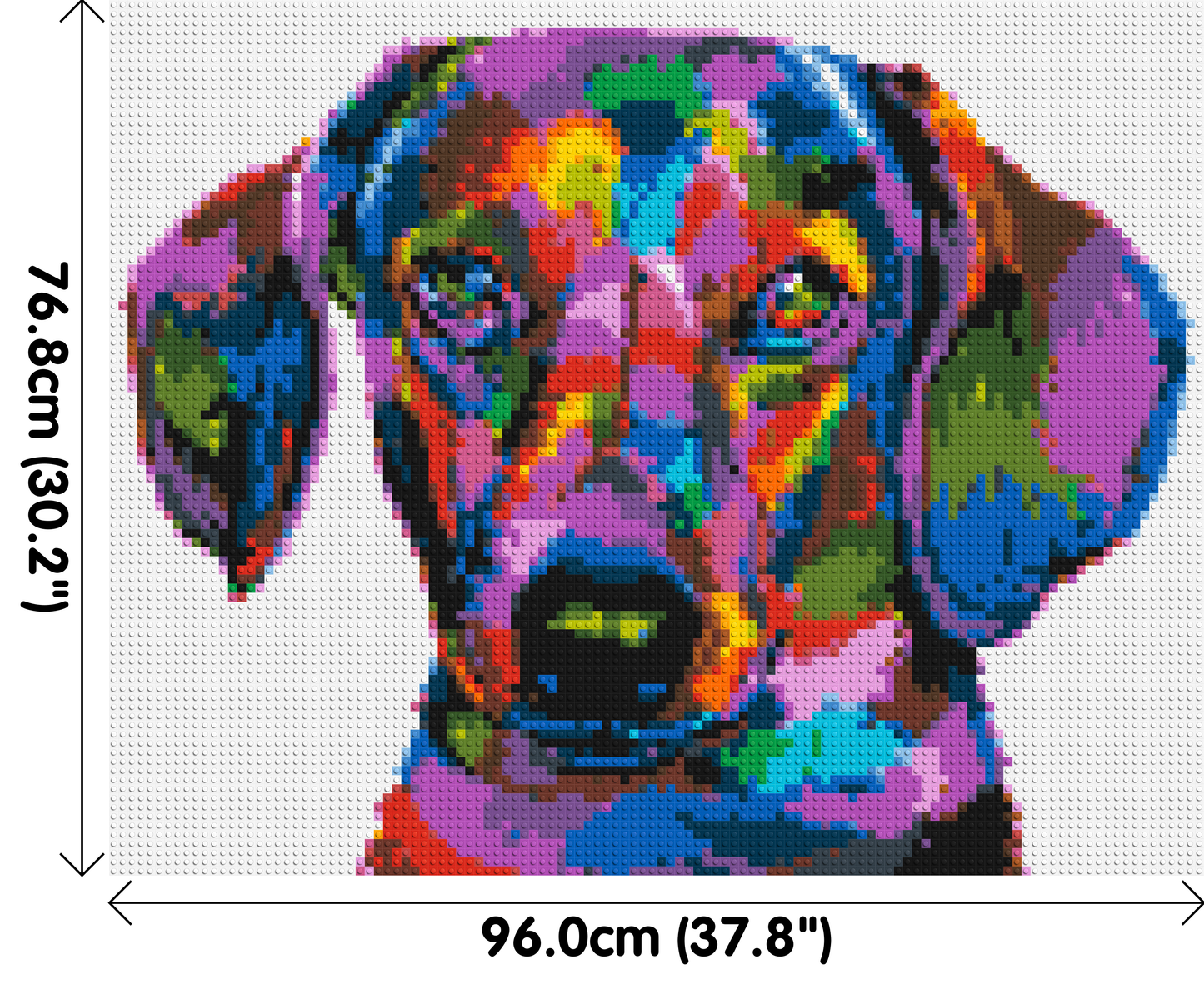 Dachshund Colourful Pop Art - Brick Art Mosaic Kit 5x4 large